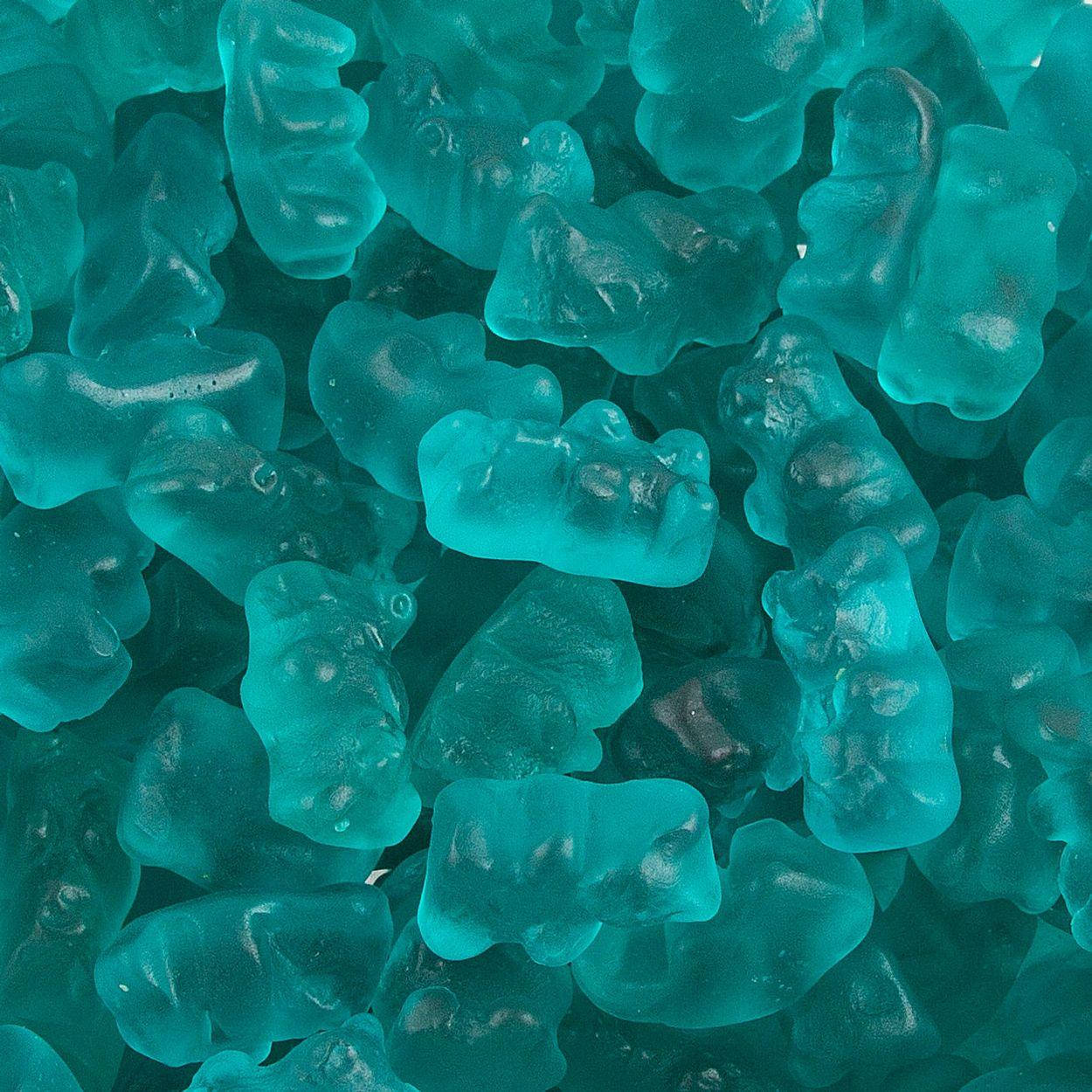 Sweet Gummy Bears, teal, translucent, SD Desktop Wallpaper
