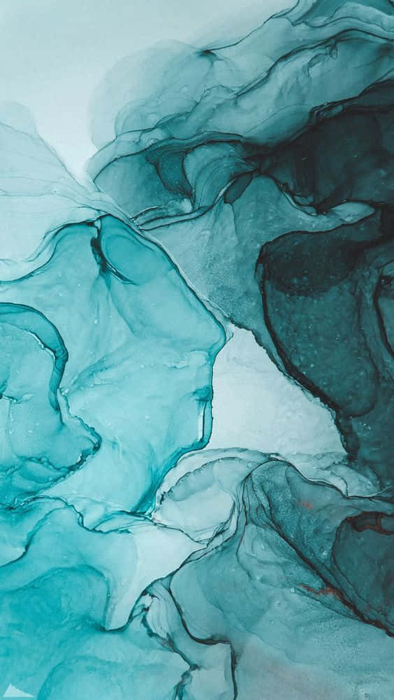 pastel teal, abstract paint swirls, flowing water, SD Phone Wallpaper