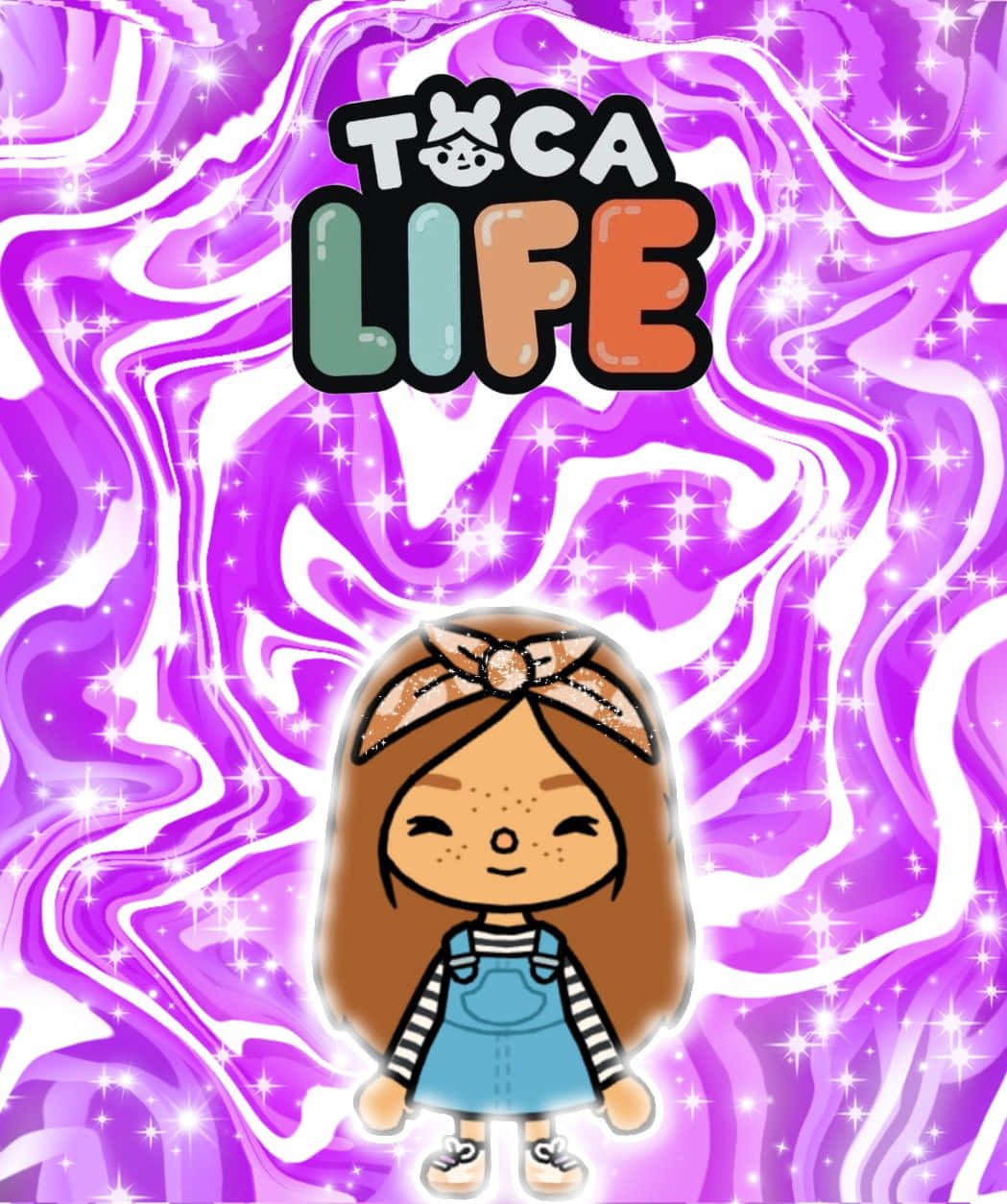 Toca Life, purple, white, SD Phone Wallpaper
