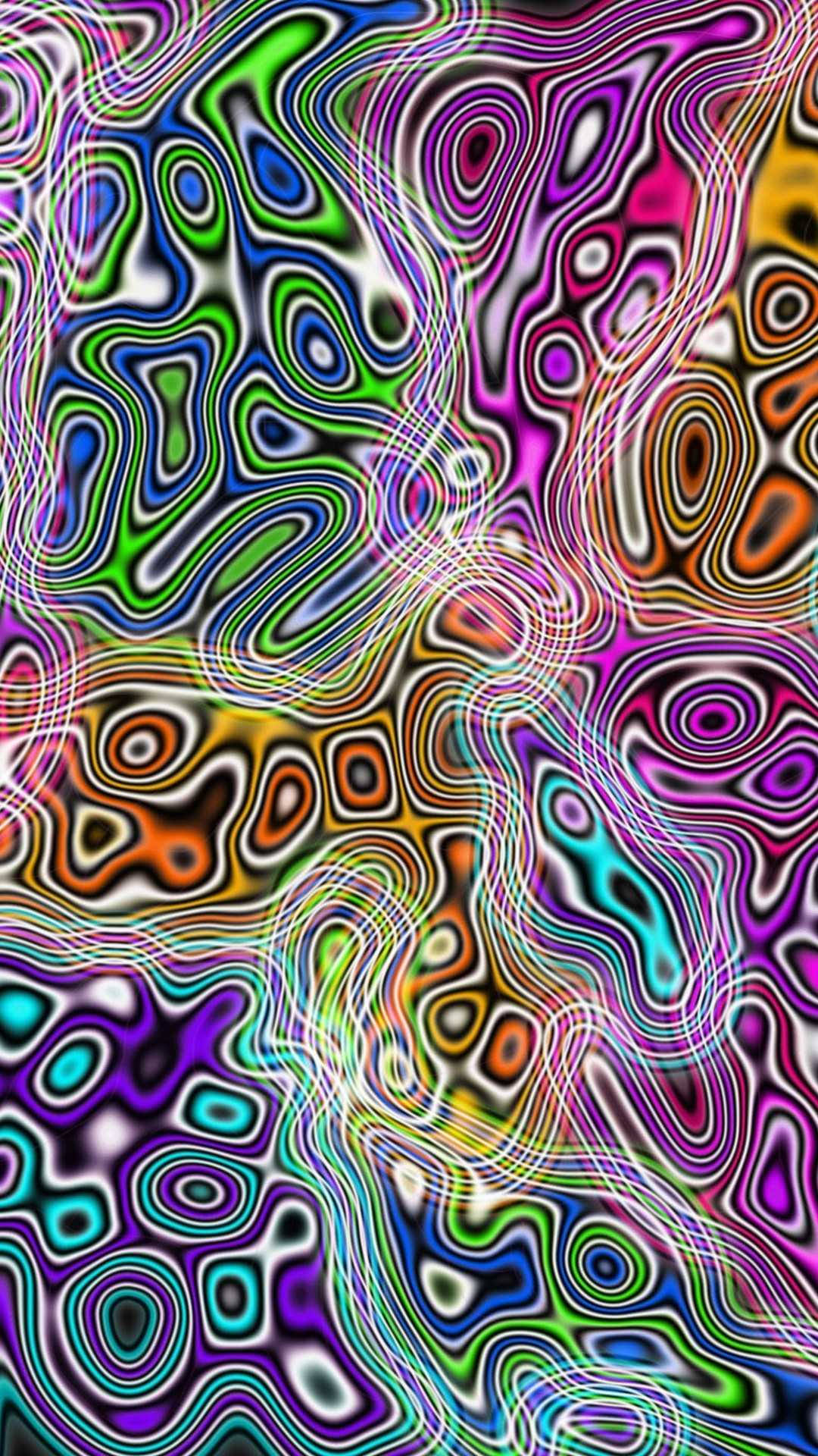 Aesthetic Trippy, neon colors, psychedelic swirls, Full HD Phone Wallpaper