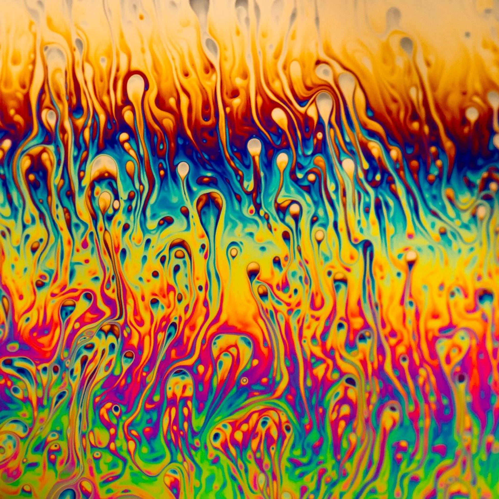 psychedelic liquid swirls, fiery oranges, electric blues, Full HD Desktop Wallpaper