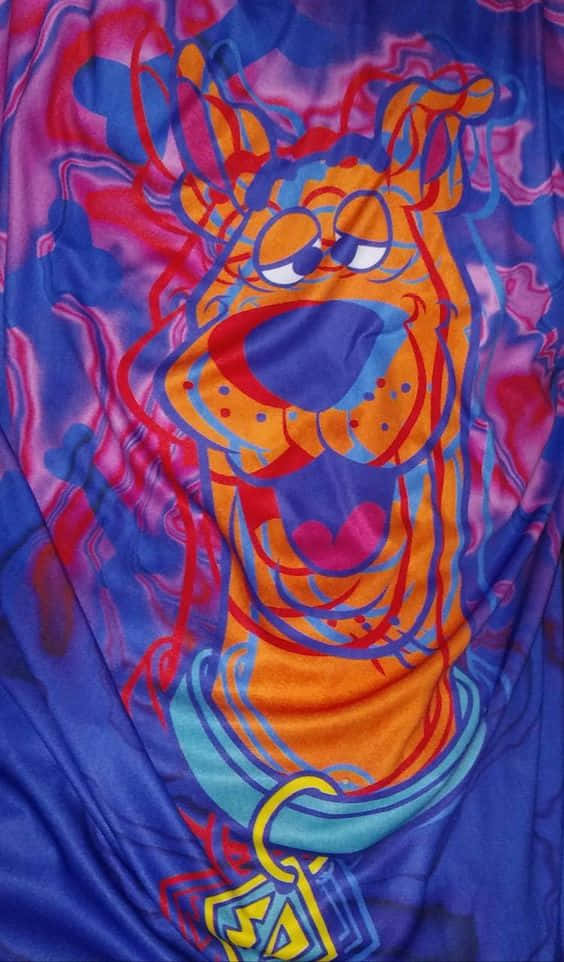 Dope Trippy, cartoon dog, orange fur, SD Phone Wallpaper