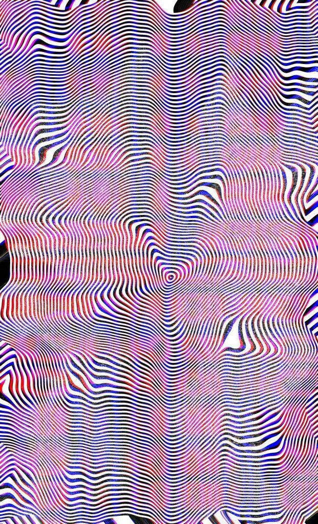optical illusion art, psychedelic waves, black white pink and blue, SD Phone Wallpaper