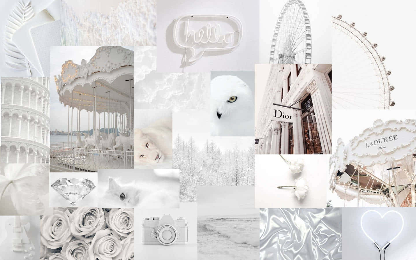Aesthetic Tumblr Desktop, monochromatic collage, luxury and elegance, HD Desktop Wallpaper