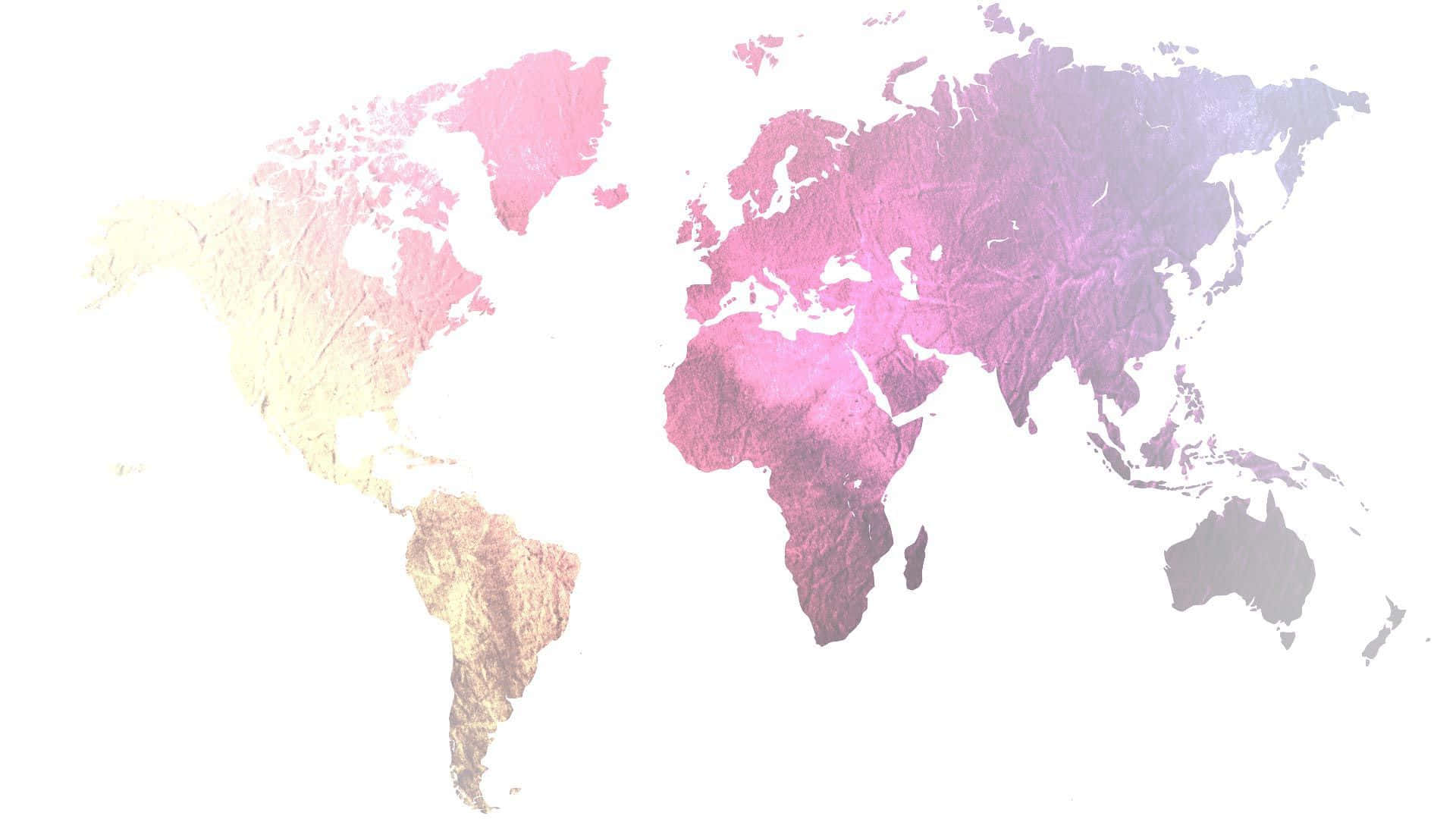 Tumblr desktop wallpaper, world map, soft pink purple, Full HD Desktop Wallpaper