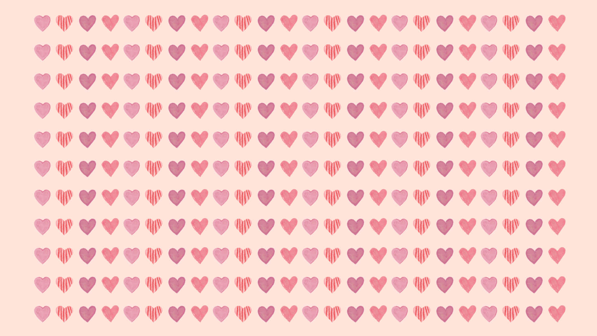 pink heart shape, soft pink background, repeating hearts, Full HD Desktop Wallpaper