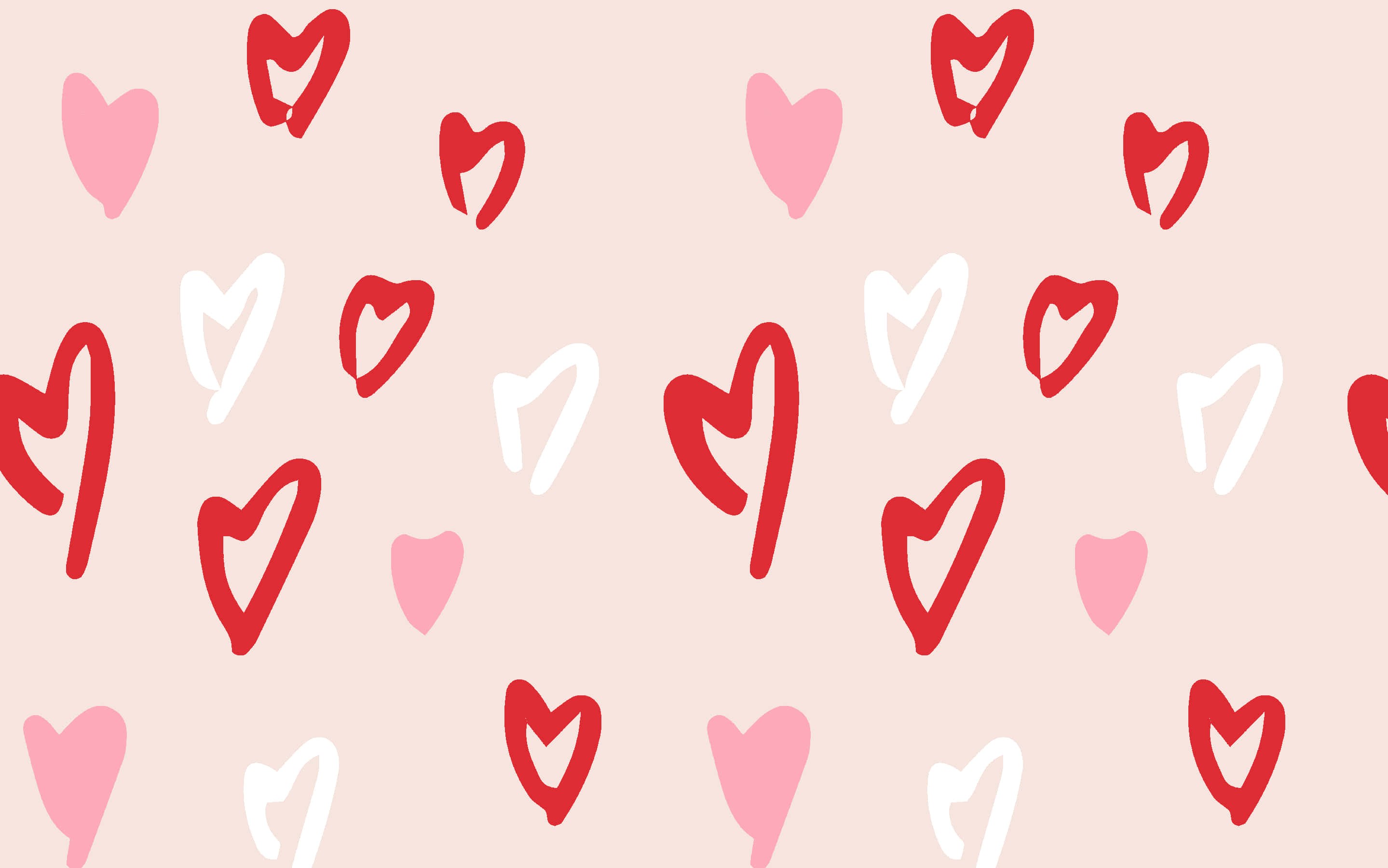 Aesthetic Valentine's Day, heart symbol, red, 2K Desktop Wallpaper