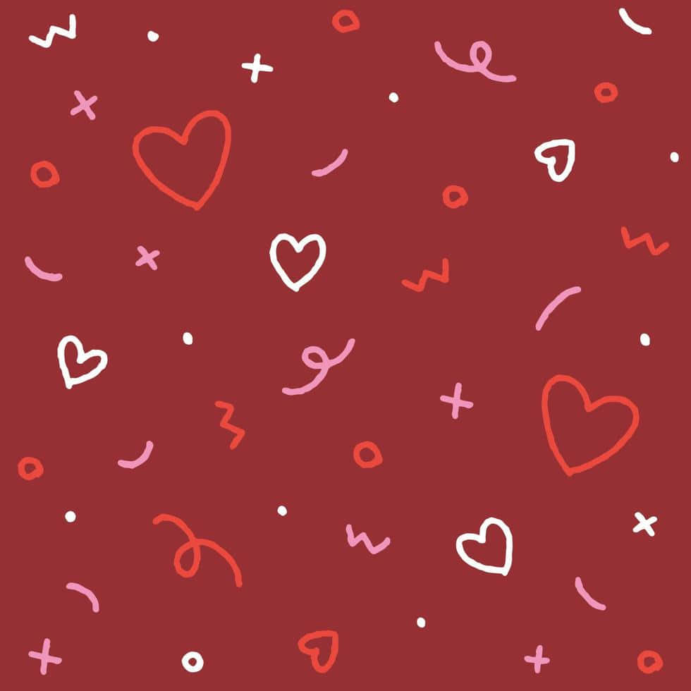 confetti sprinkle sparkle shine shape, outlined hearts, plus signs, SD Desktop Wallpaper