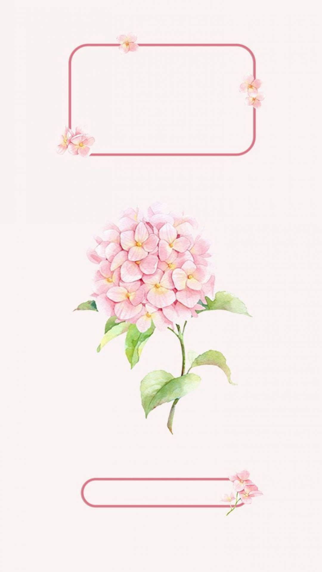 Vintage Aesthetic iPad, pink flower, watercolor hydrangea, HD Phone Wallpaper