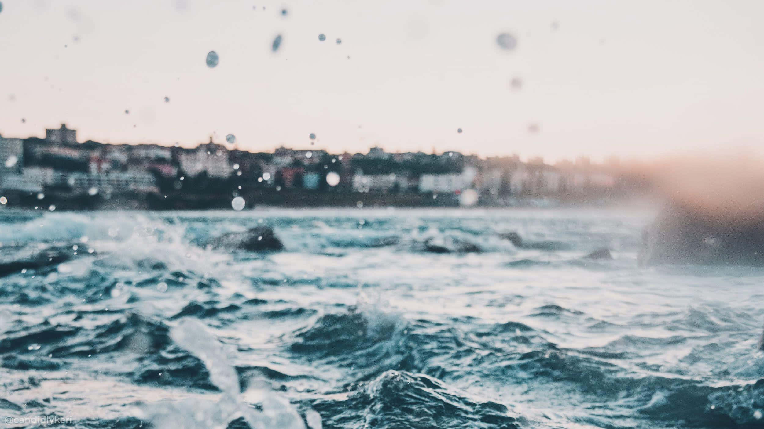 Aesthetic Wave, small waves, churning ocean waves, Full HD Desktop Wallpaper