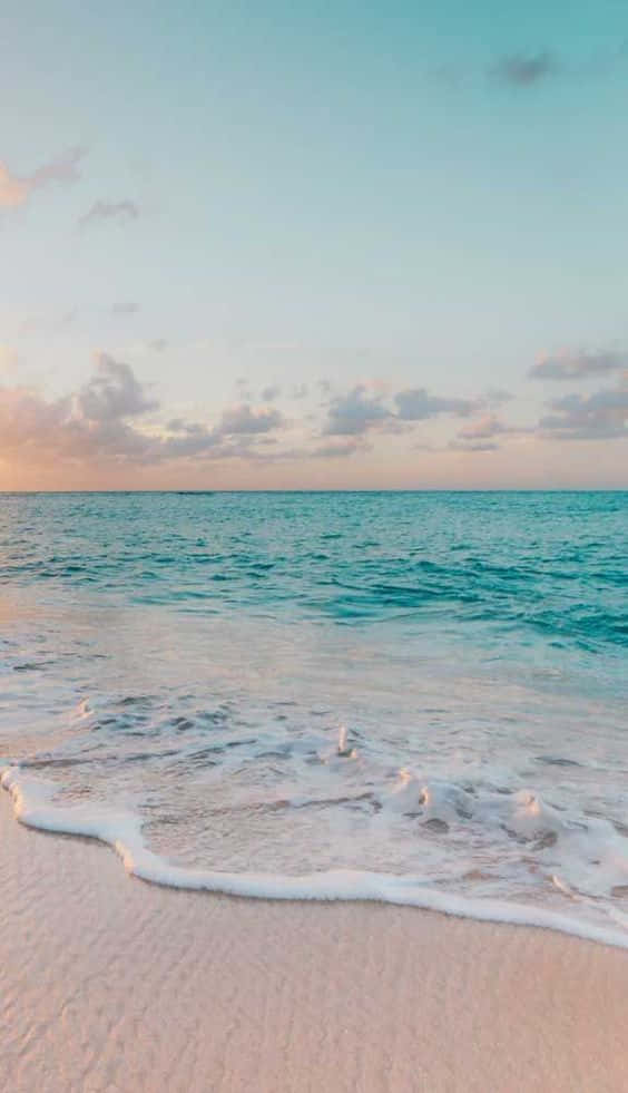 Aesthetic Wave, pink sand, pastel sky, SD Phone Wallpaper