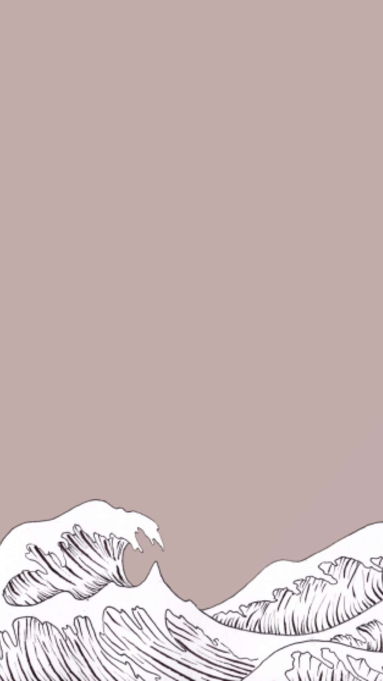 Aesthetic Wave, sunrise, seabed, Full HD Phone Wallpaper