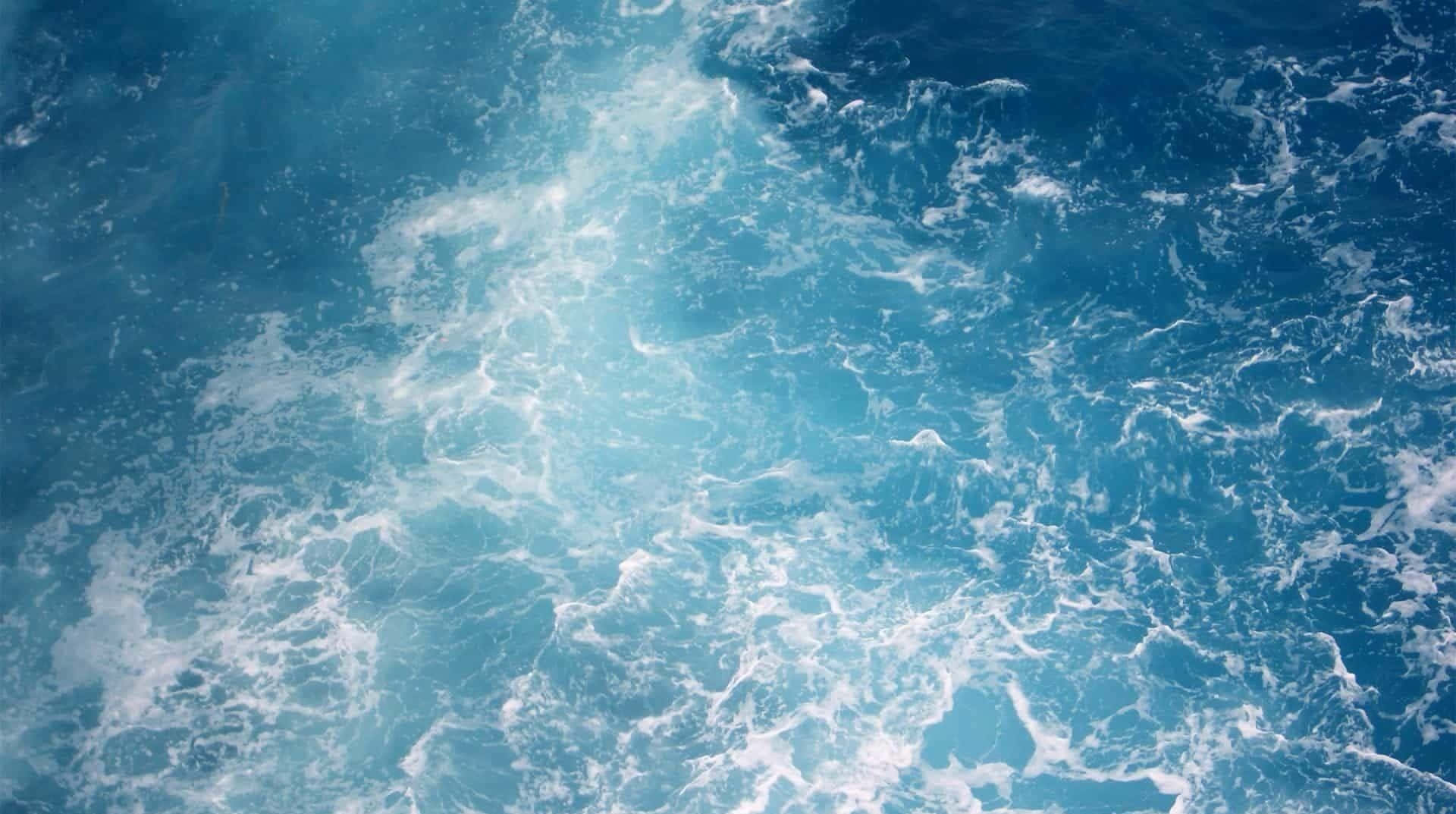 Aesthetic Wave, turquoise ocean waves, white foam, Full HD Desktop Wallpaper
