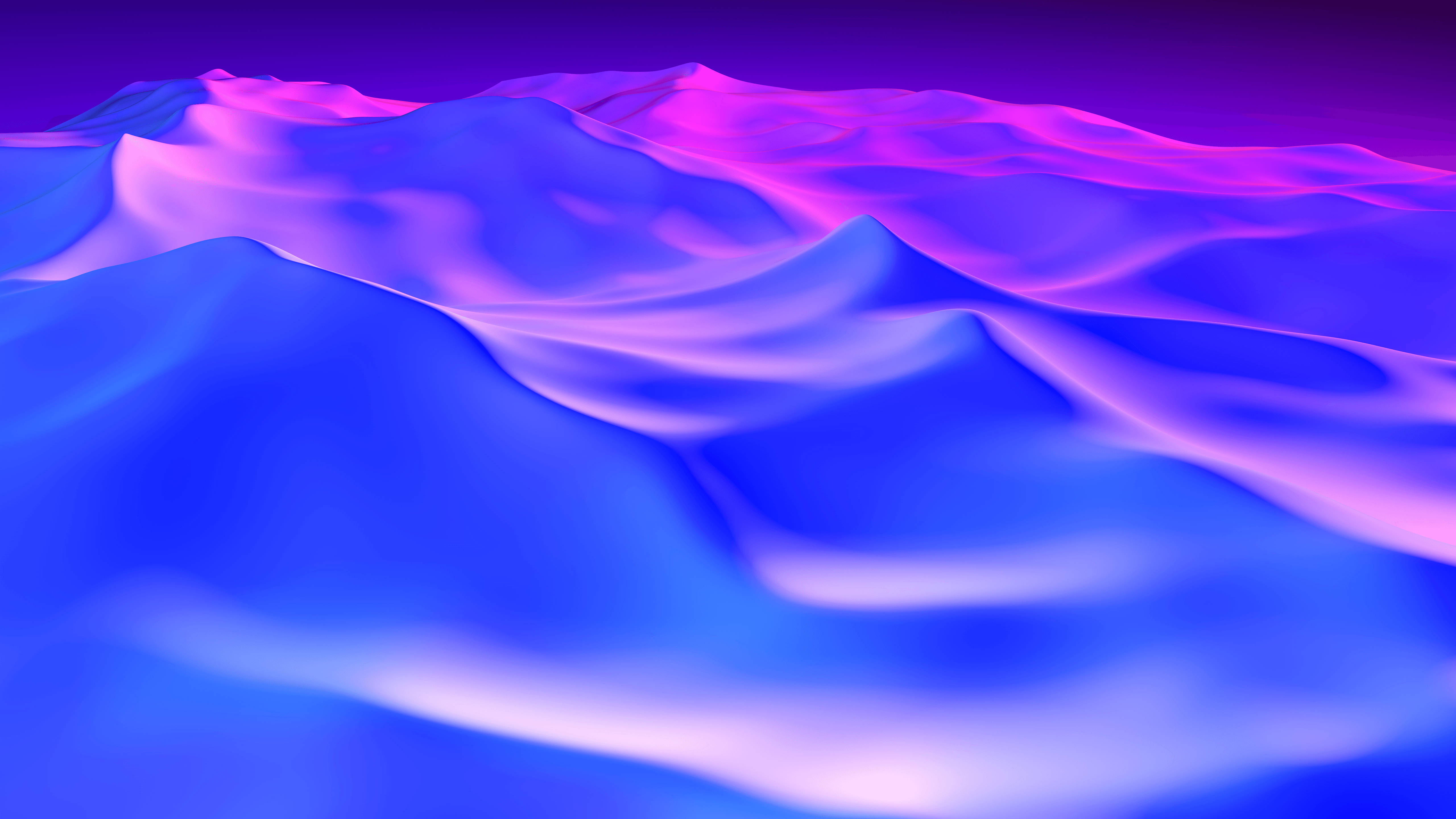 Aesthetic Wave, blue, pink waves, 5K Desktop Wallpaper