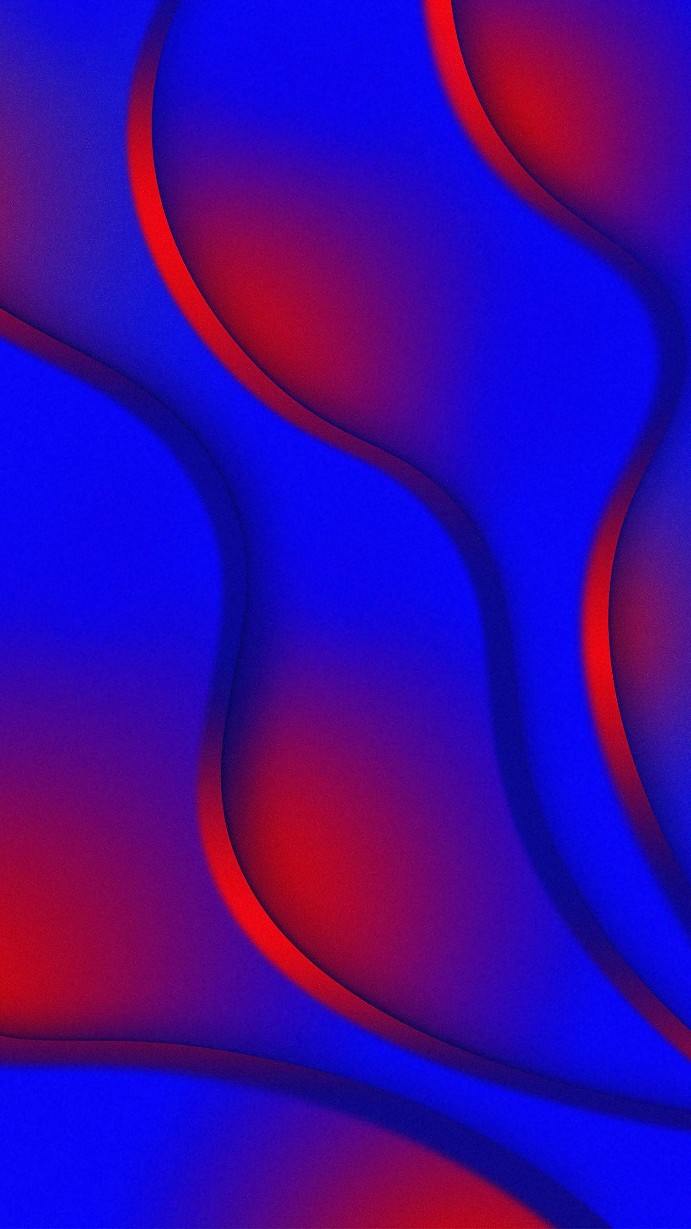 red and blue wave art, deep blue, fiery red, Full HD Phone Wallpaper