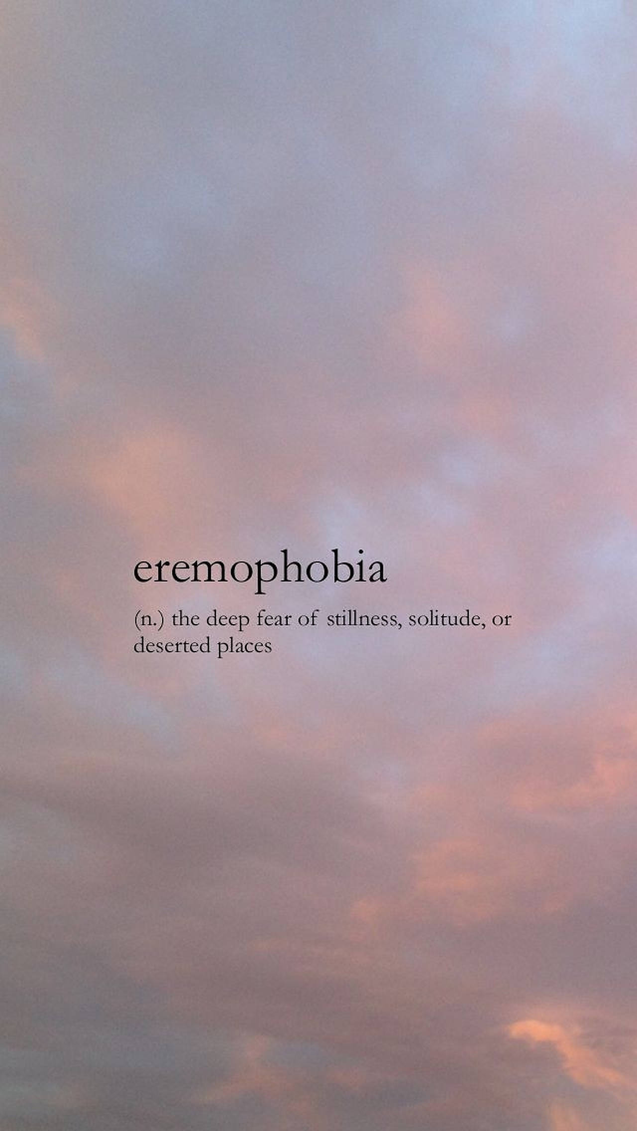 eremophobia, soft pink and gray clouds, dusk, Full HD Phone Wallpaper