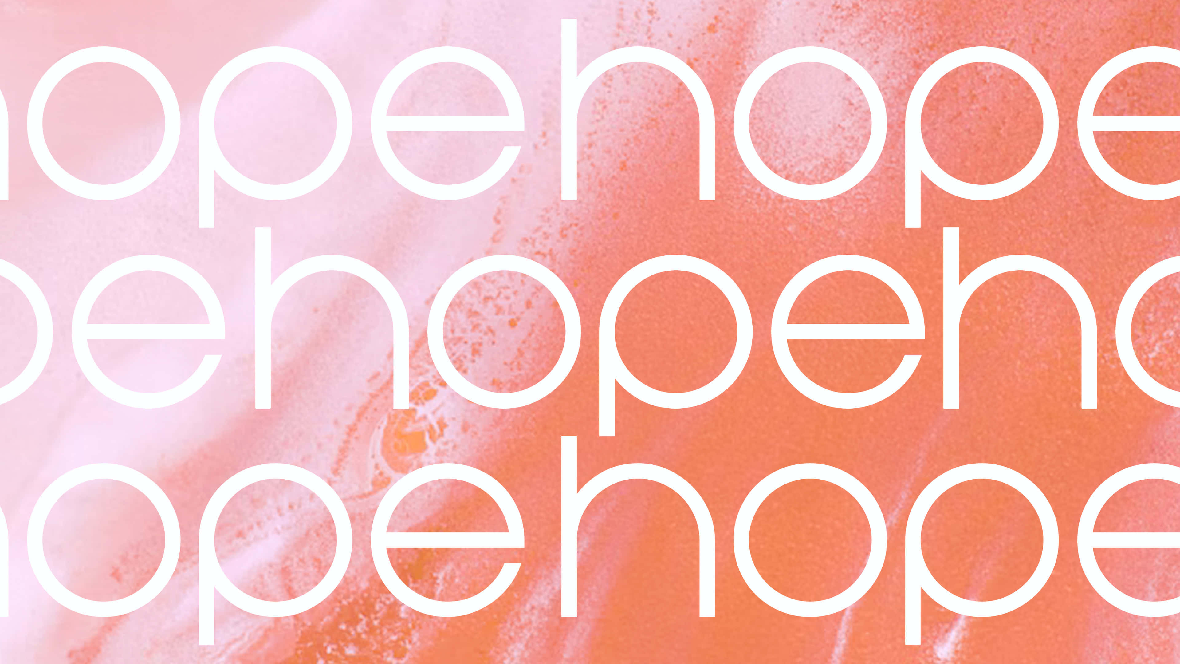 hope, white letters, soft pink, 4K Desktop Wallpaper