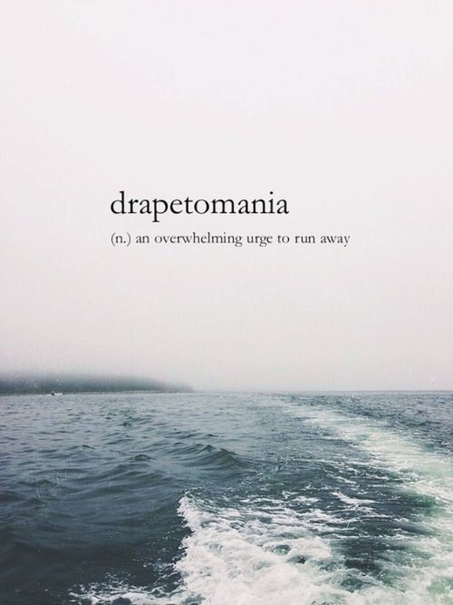 Drapetomania, misty ocean view, boat, Full HD Phone Wallpaper