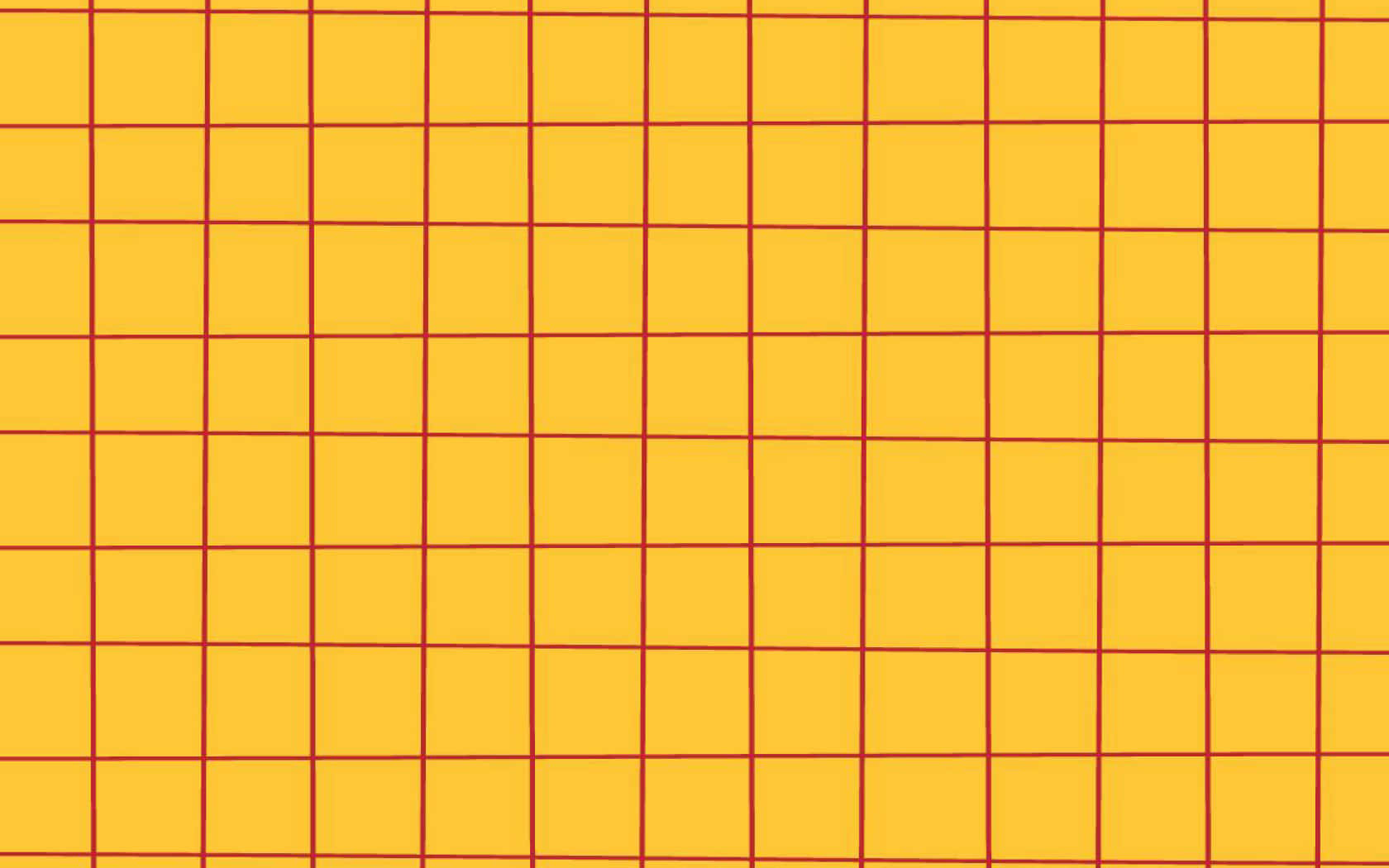 yellow, red grid, structured geometric design, HD Desktop Wallpaper