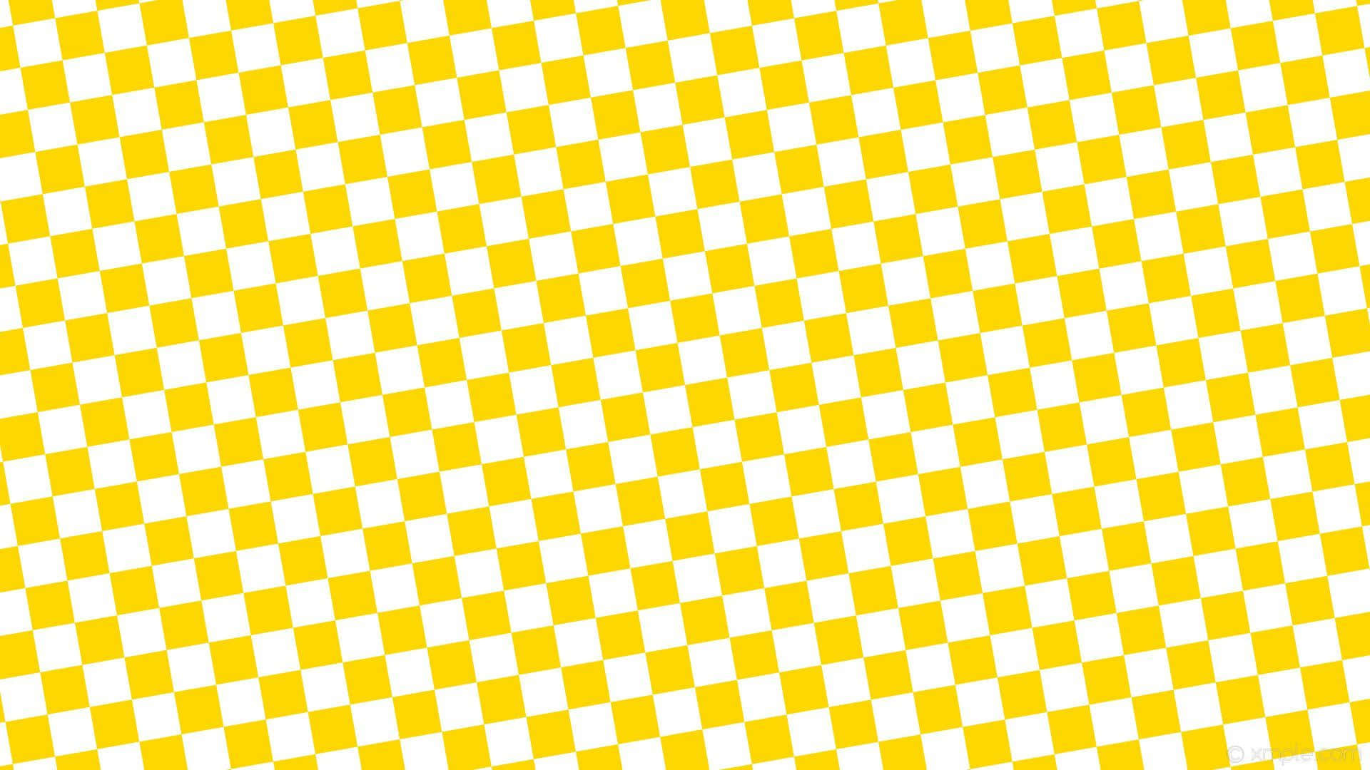 yellow and white checkered pattern, checkerboard pattern, diagonally, Full HD Desktop Wallpaper