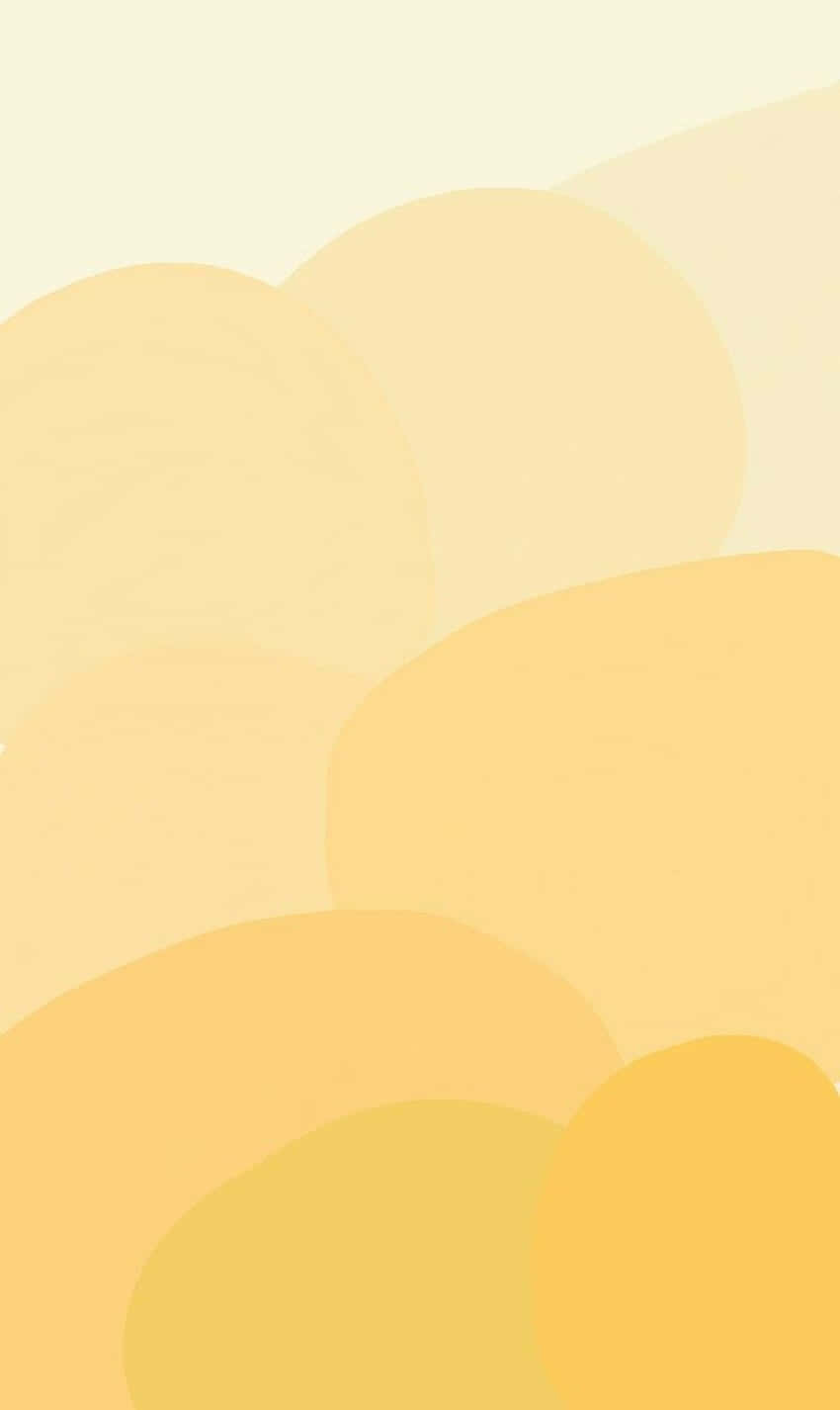 Golden Yellow Sun, Pastel Yellow, Soft Overlapping Shapes, HD Phone Wallpaper