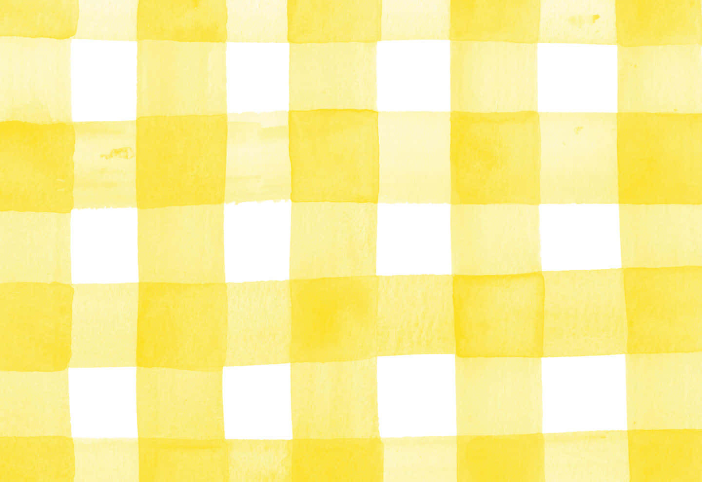 Aesthetic Yellow, watercolor yellow, white gingham pattern, HD Desktop Wallpaper