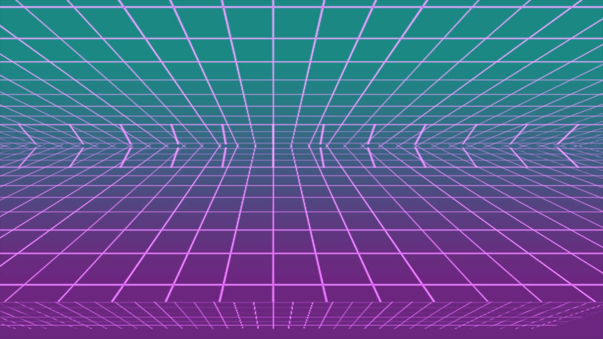 retrofuturistic grid, teal and purple gradient, digital tunnel effect, SD Desktop Wallpaper