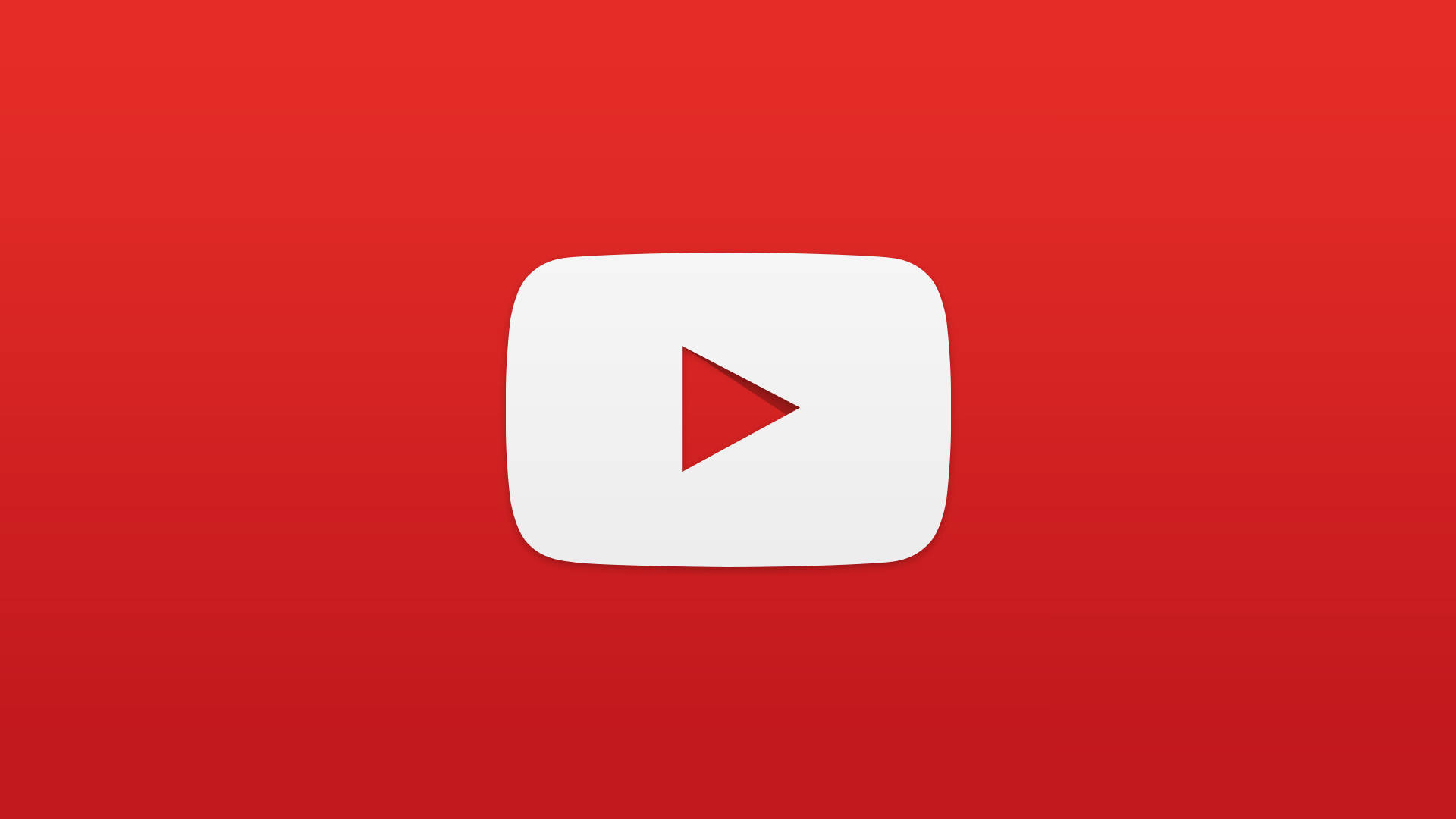 YouTube, red button logo, white YouTube play button icon, Full HD Desktop Wallpaper