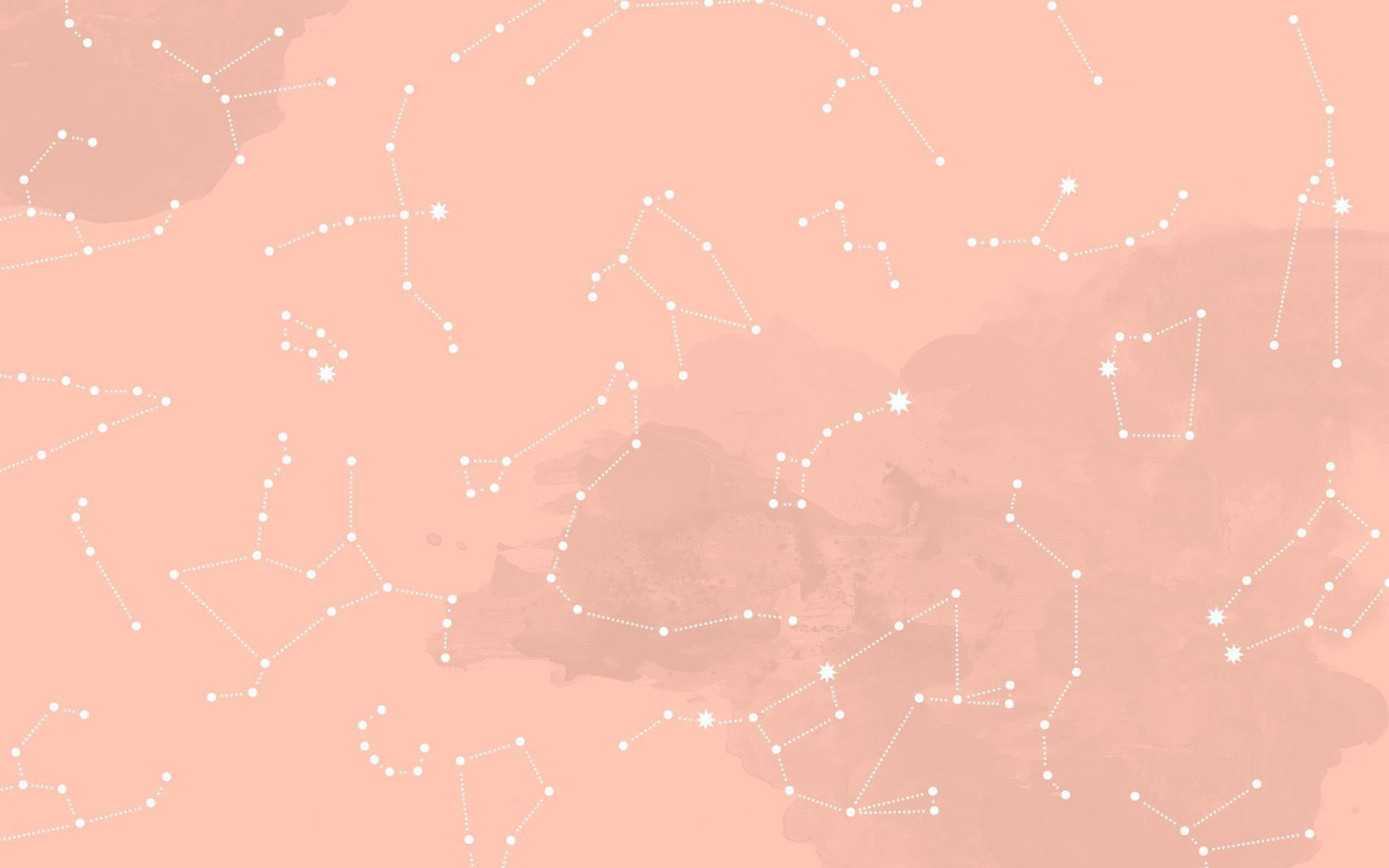 Aesthetic YouTube, constellation of stars, soft peach background, Full HD Desktop Wallpaper