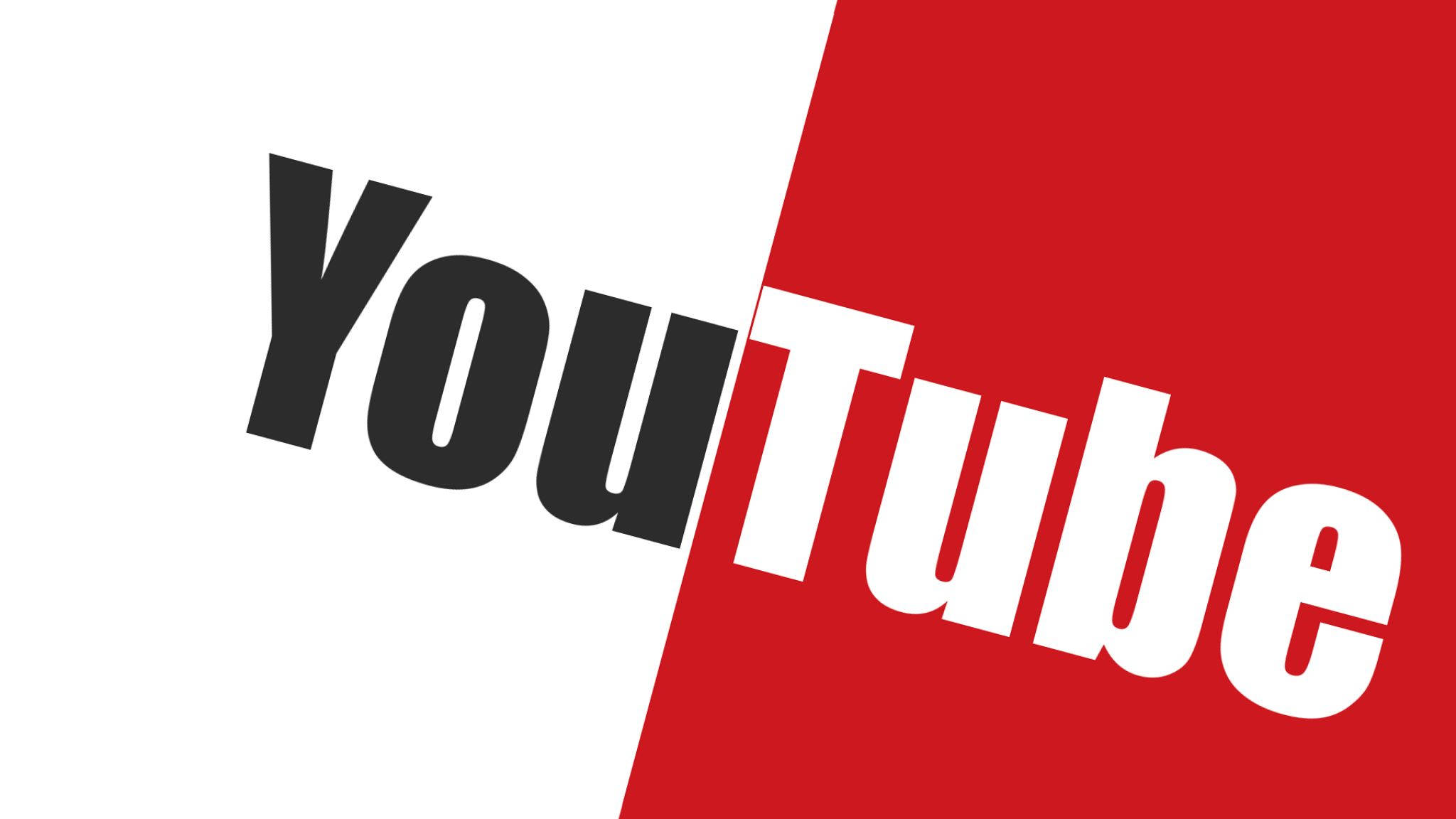 YouTube, 2048x1152, black text on white, Full HD Desktop Wallpaper