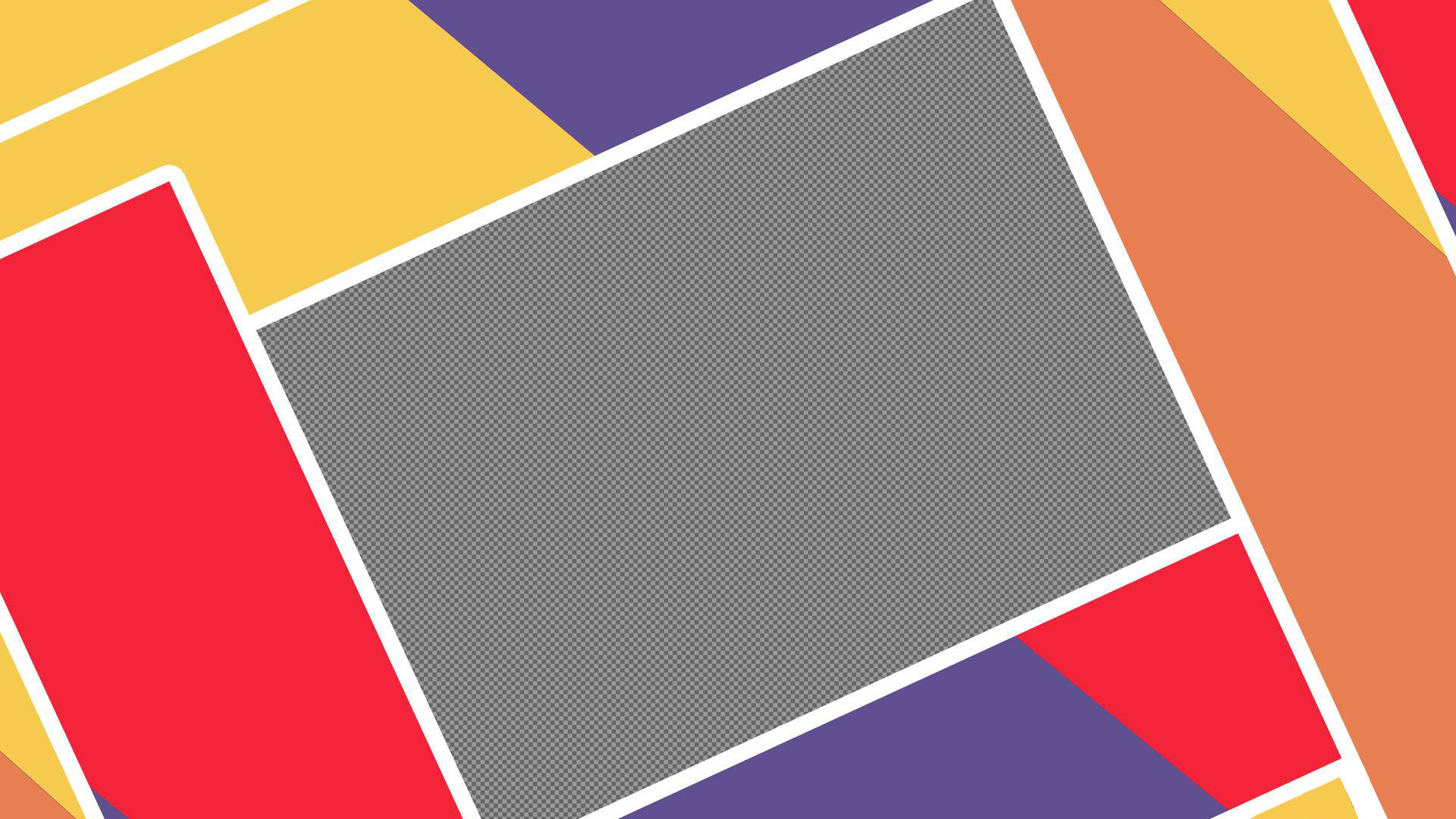 YouTube Thumbnail, colorful frames, vibrant geometric shapes, Full HD Desktop Wallpaper