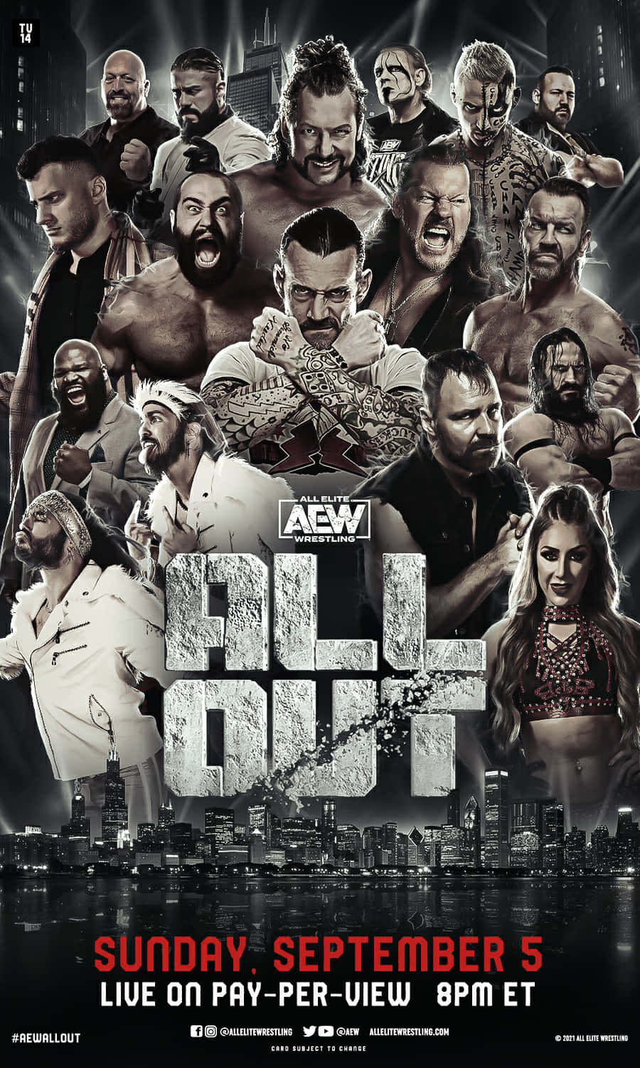 AEW, black and white, collage, HD Phone Wallpaper