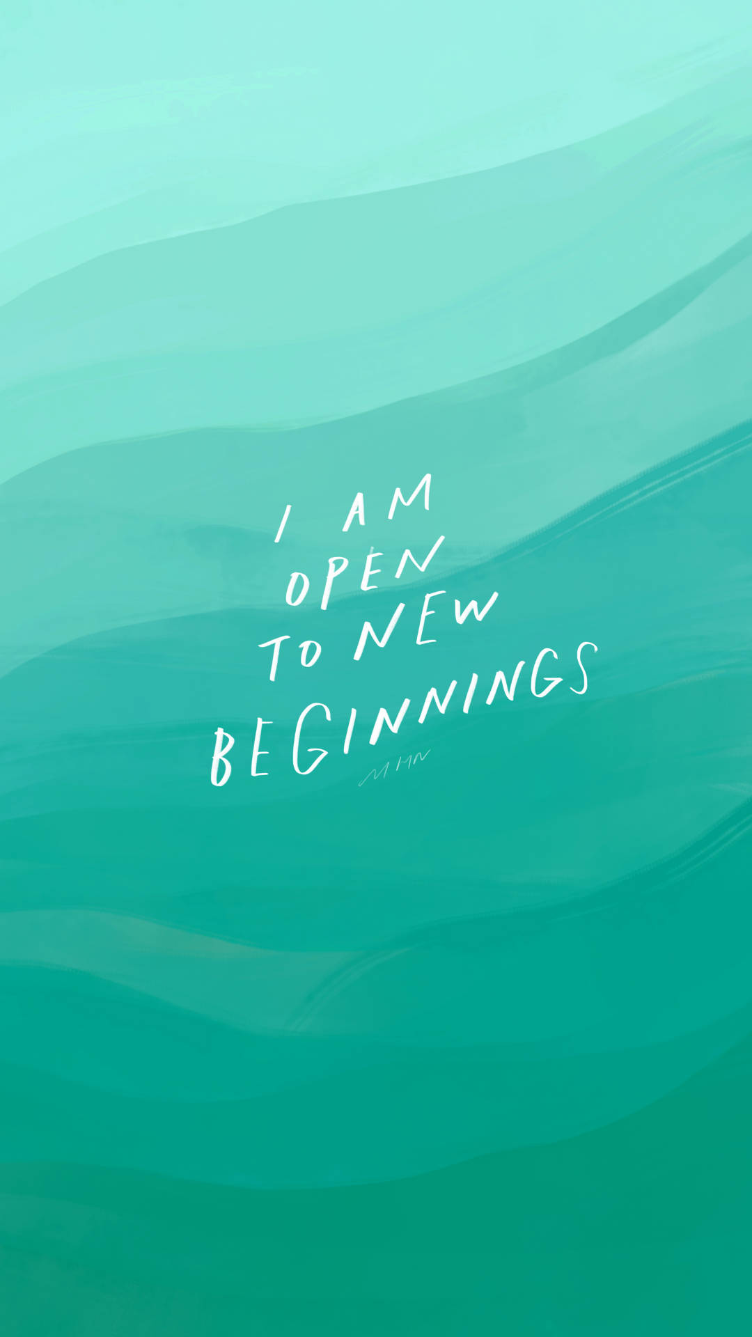 teal, gradient background, flowing wave patterns, Full HD Phone Wallpaper