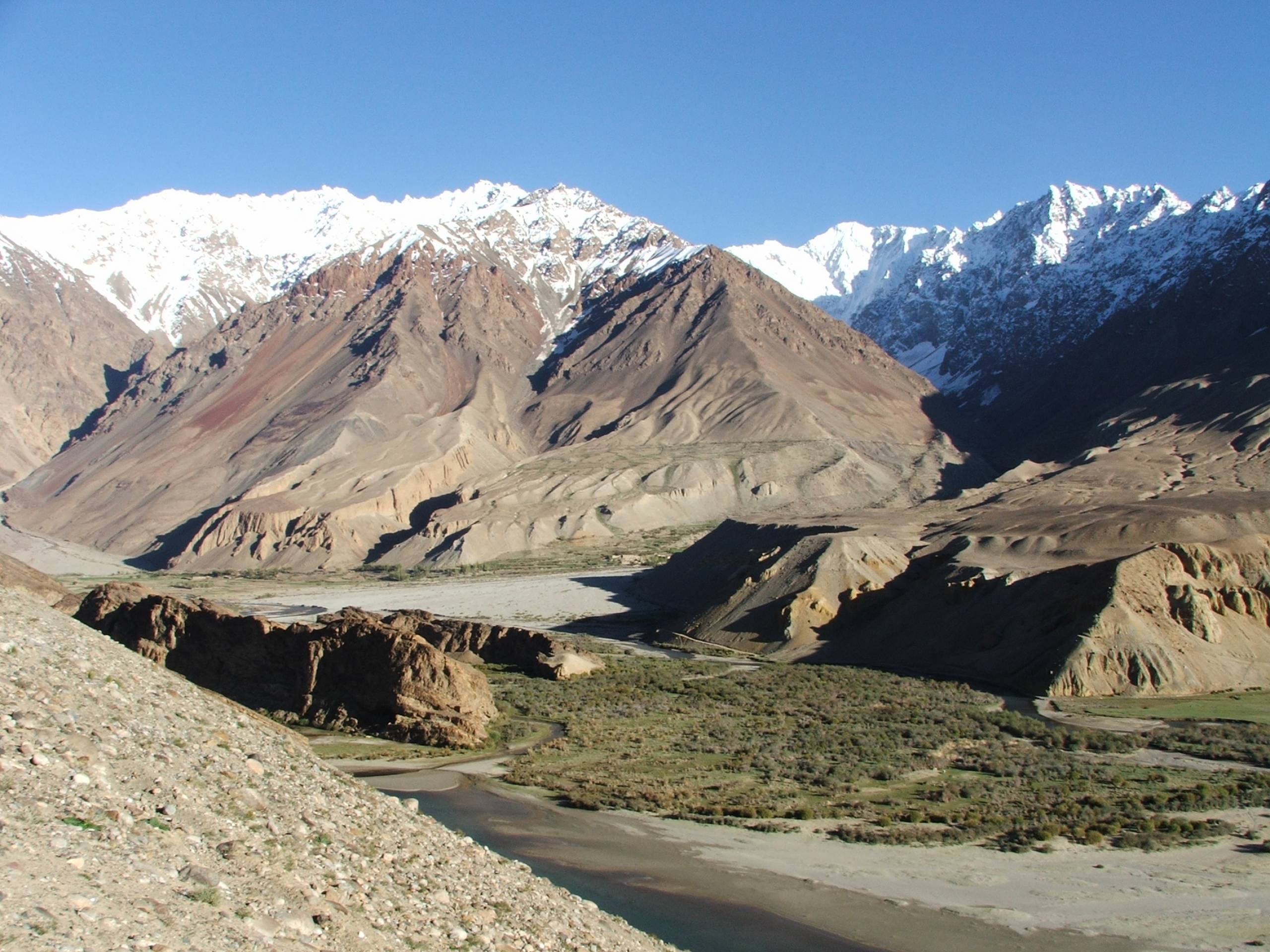 Afghanistan, lunkho e dosare, winding river, 2K Desktop Wallpaper