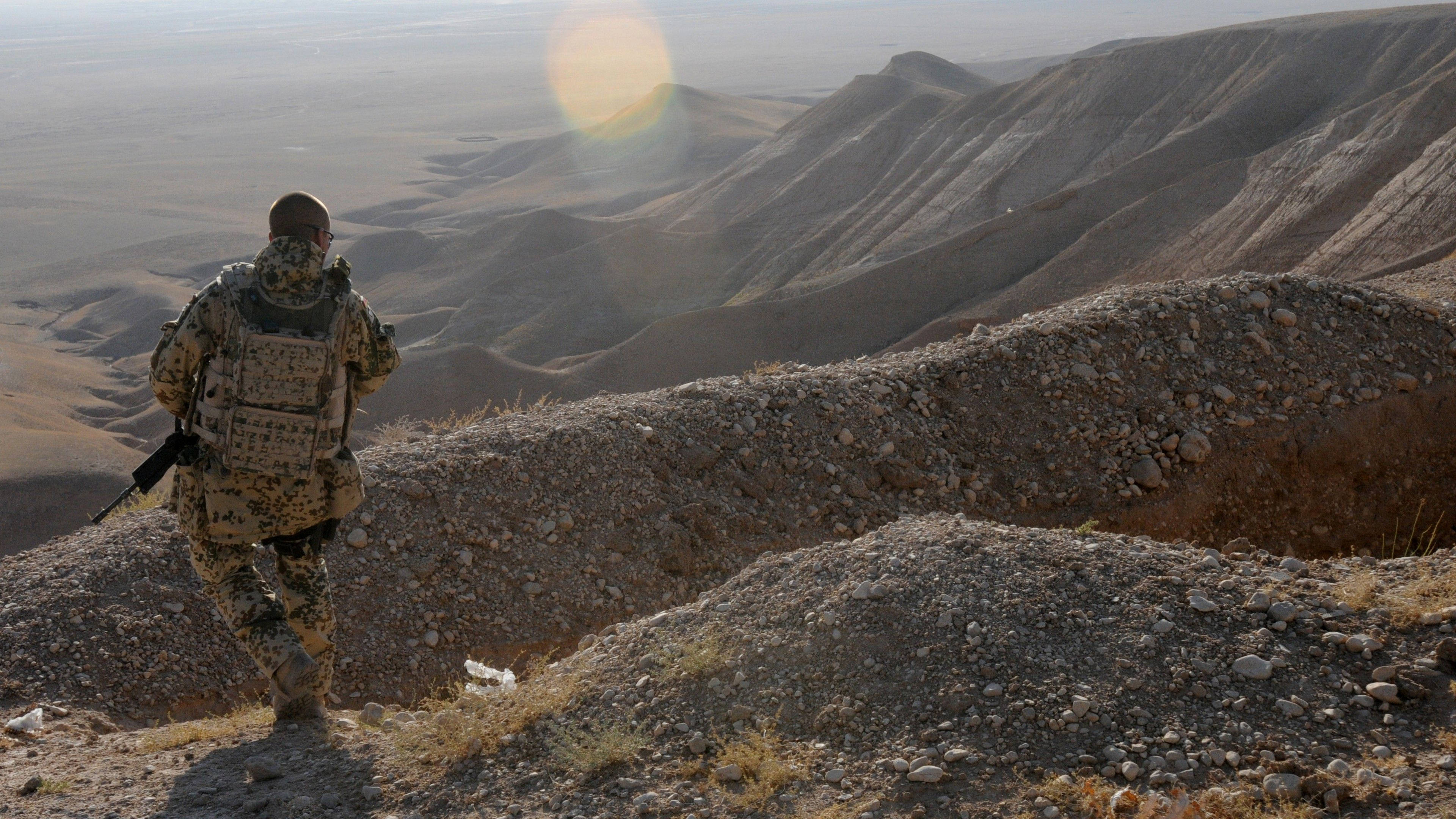 Afghanistan, soldier, mountain, 4K Desktop Wallpaper