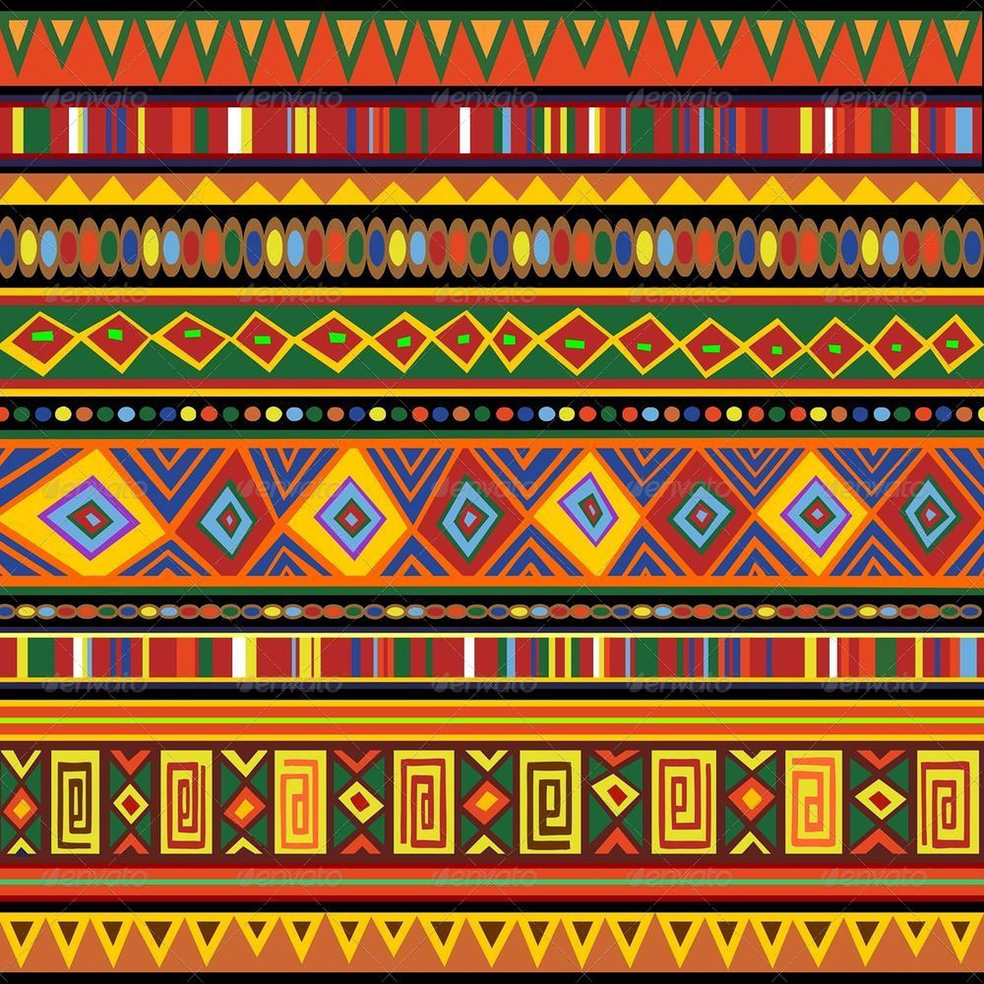 African Pattern Art, geometric tribal patterns, red, Full HD Desktop Wallpaper