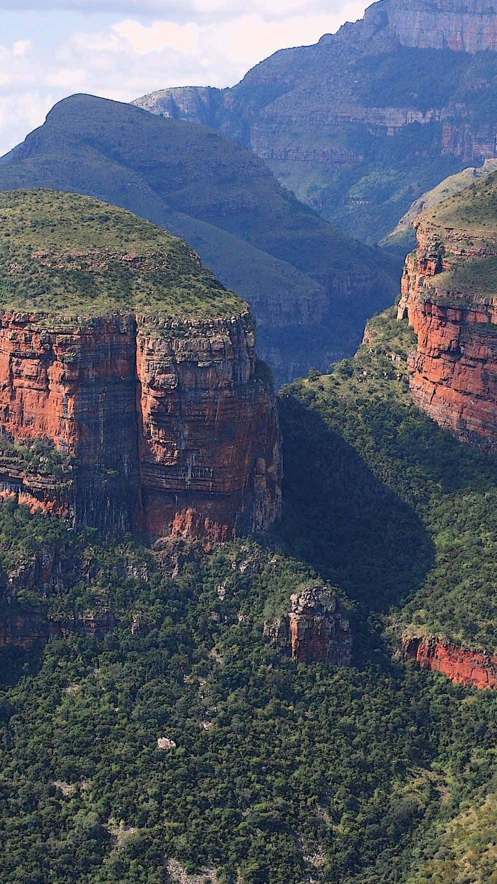 African Nature Scenery, deep canyon, towering red rock cliffs, HD Phone Wallpaper