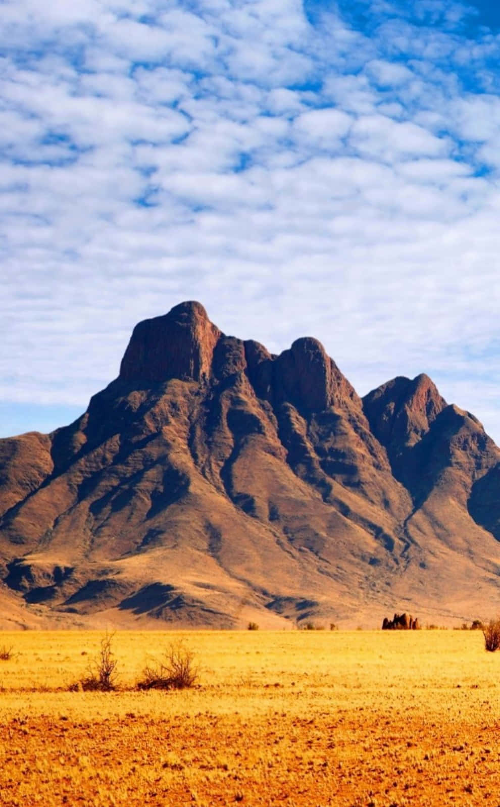 African Phone, rugged mountain range, golden desert plain, HD Phone Wallpaper