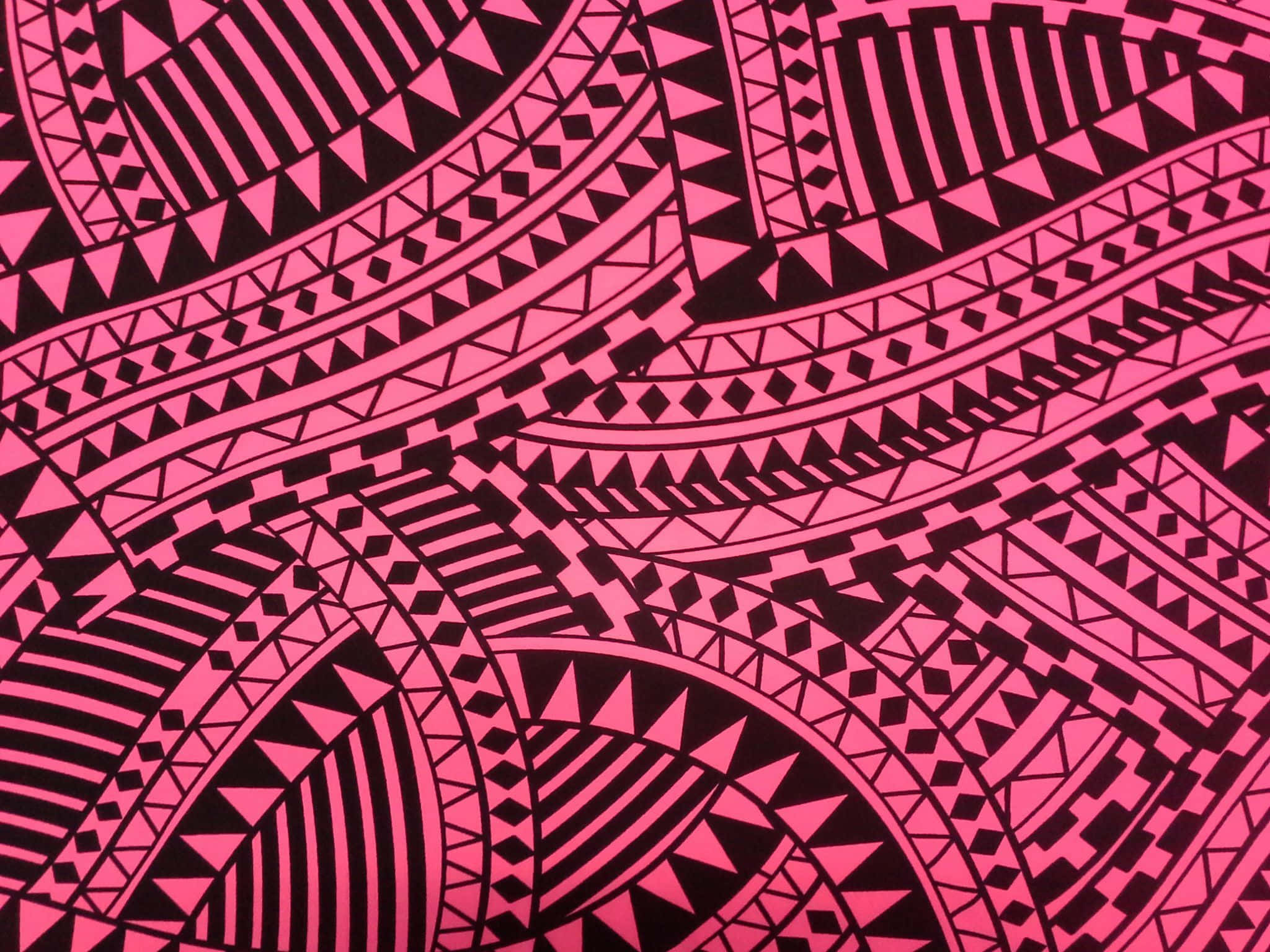 vibrant pink, black, tribal geometric patterns, Full HD Desktop Wallpaper