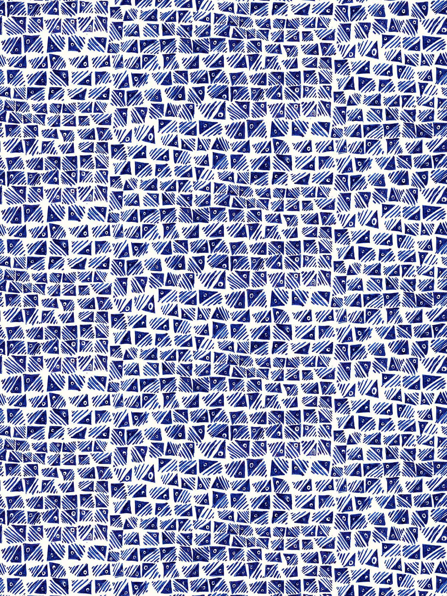 blue white african print fabric pattern, blue triangles, diagonal stripes, Full HD Phone Wallpaper