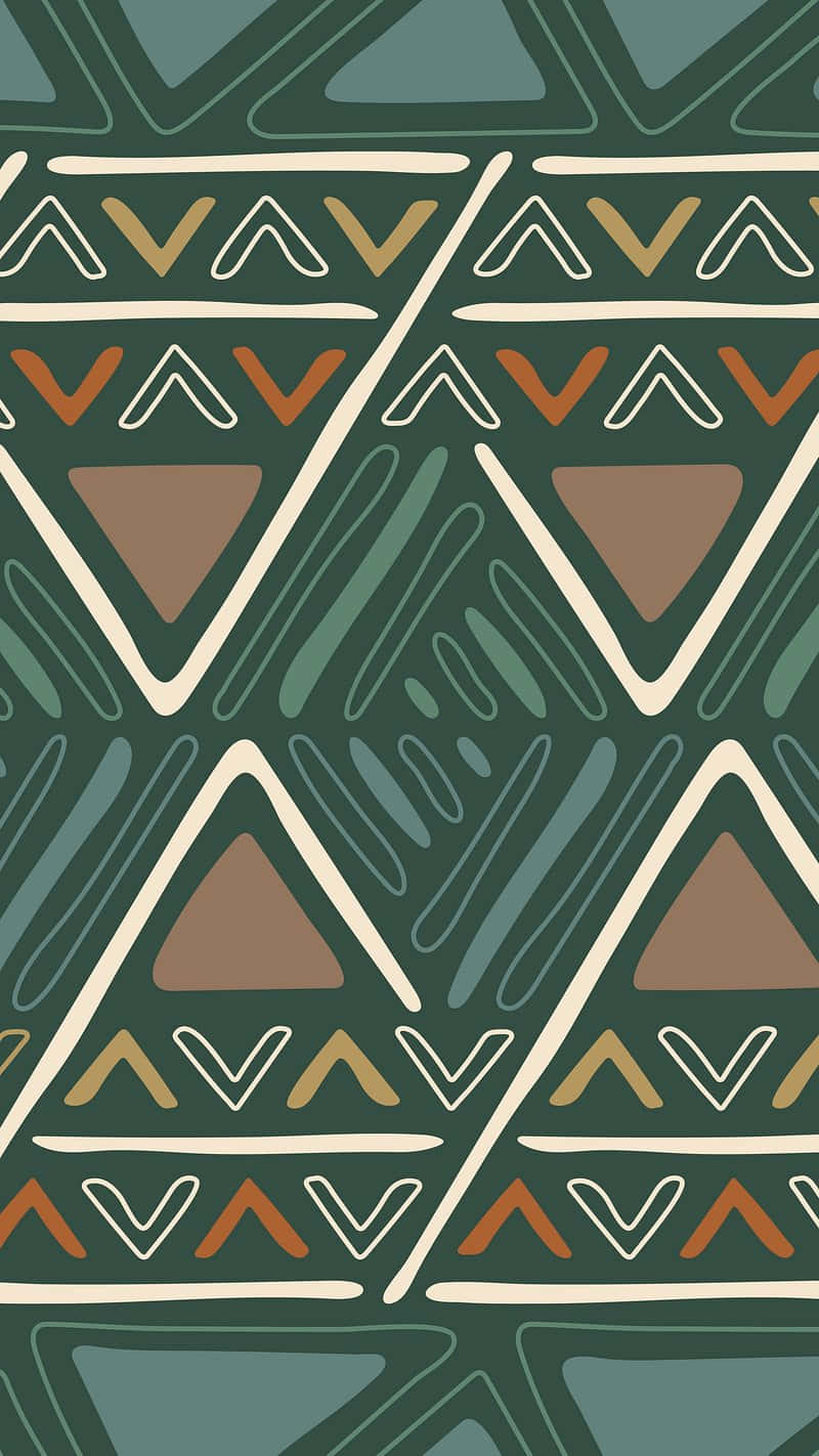 African Print, geometric pattern, triangles, HD Phone Wallpaper