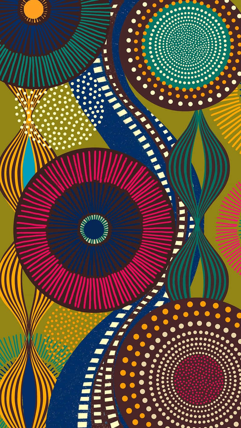 vibrant african print patterns, magenta, teal, HD Phone Wallpaper