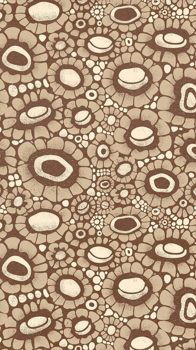 African Print, brown, beige, SD Phone Wallpaper