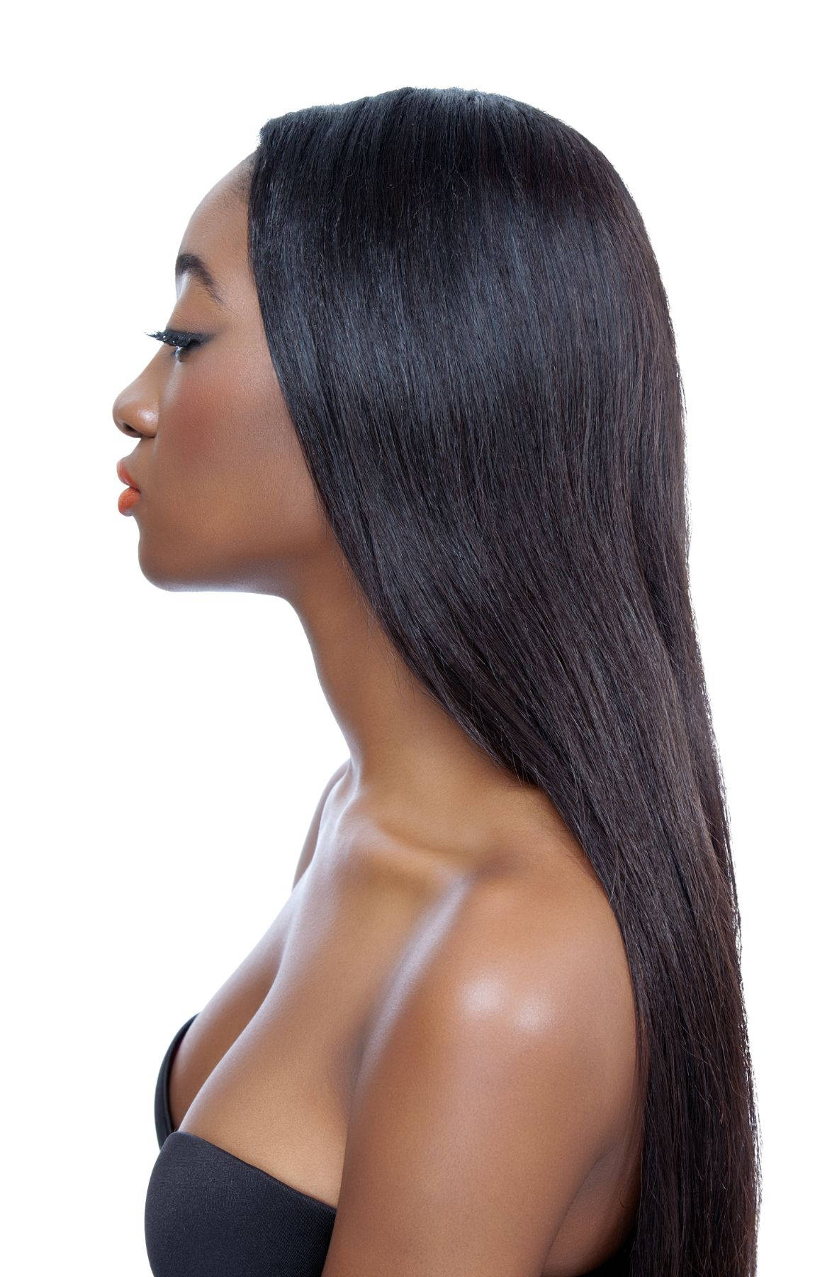 African woman, long silky hair, sleek black hair, HD Phone Wallpaper