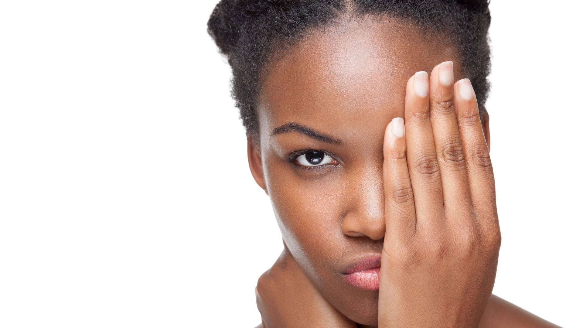 African Woman, dark skin, braided hair, Full HD Desktop Wallpaper