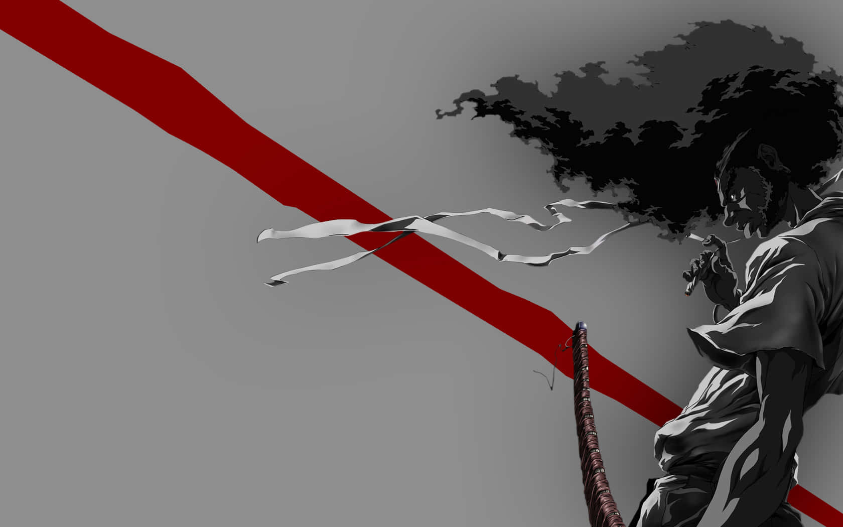 Afro Samurai, anime warrior, dark hair, HD Desktop Wallpaper