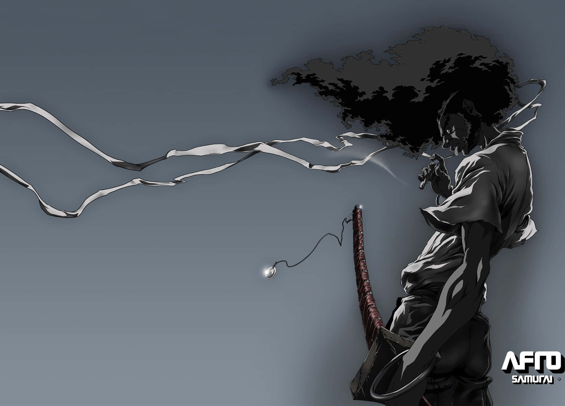 Afro Samurai, samurai warrior, sword, Full HD Desktop Wallpaper