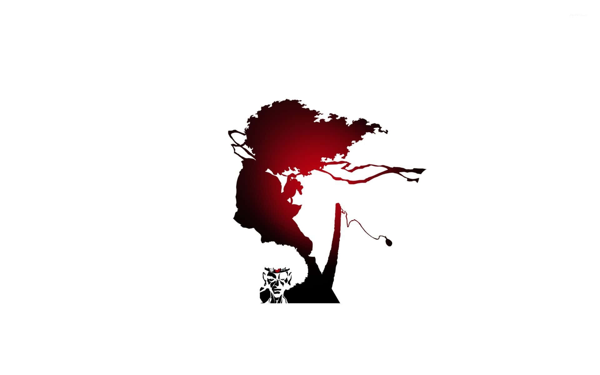Afro Samurai, red hair, devil horns, Full HD Desktop Wallpaper