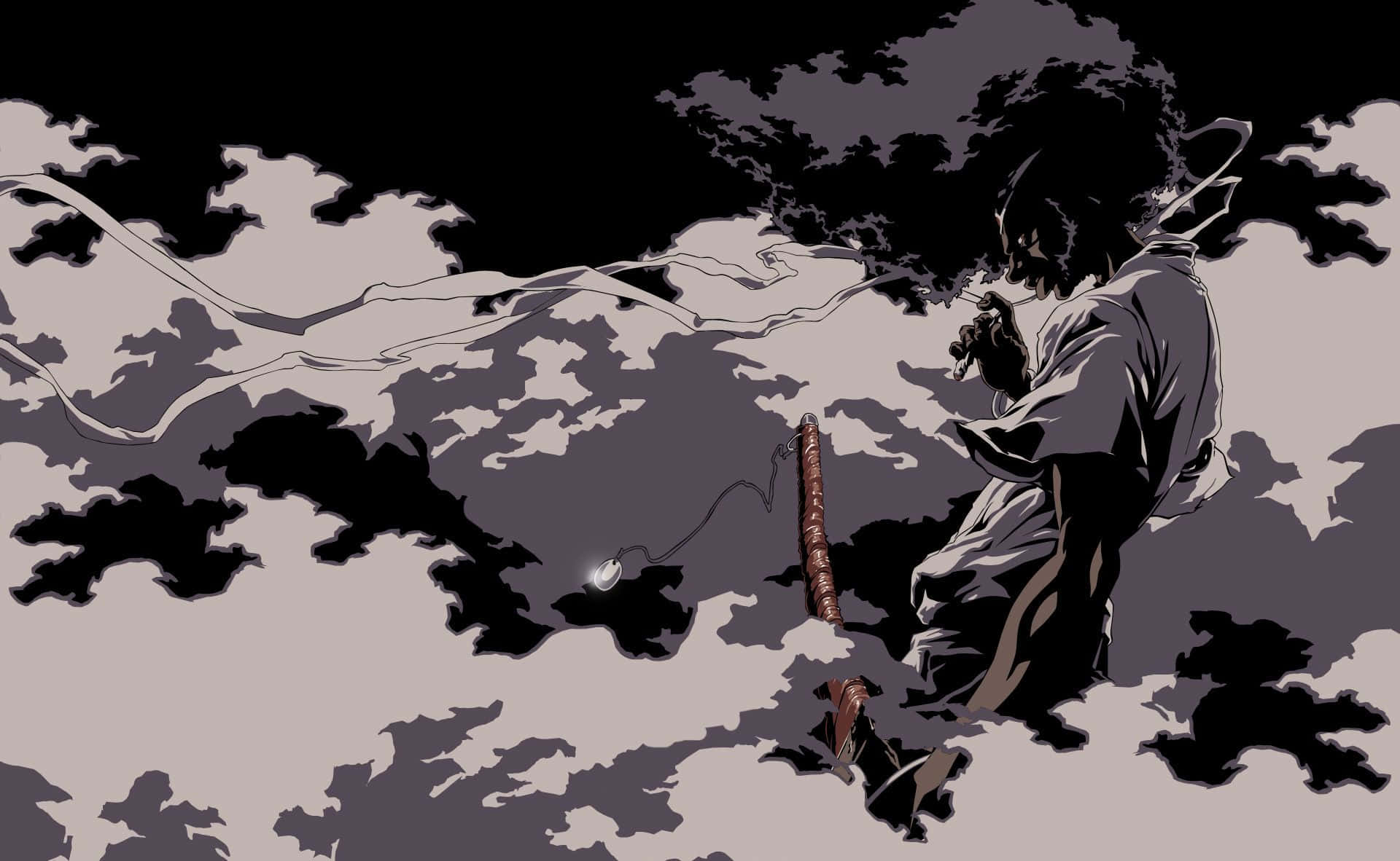 Afro Samurai, cloud, robe, Full HD Desktop Wallpaper