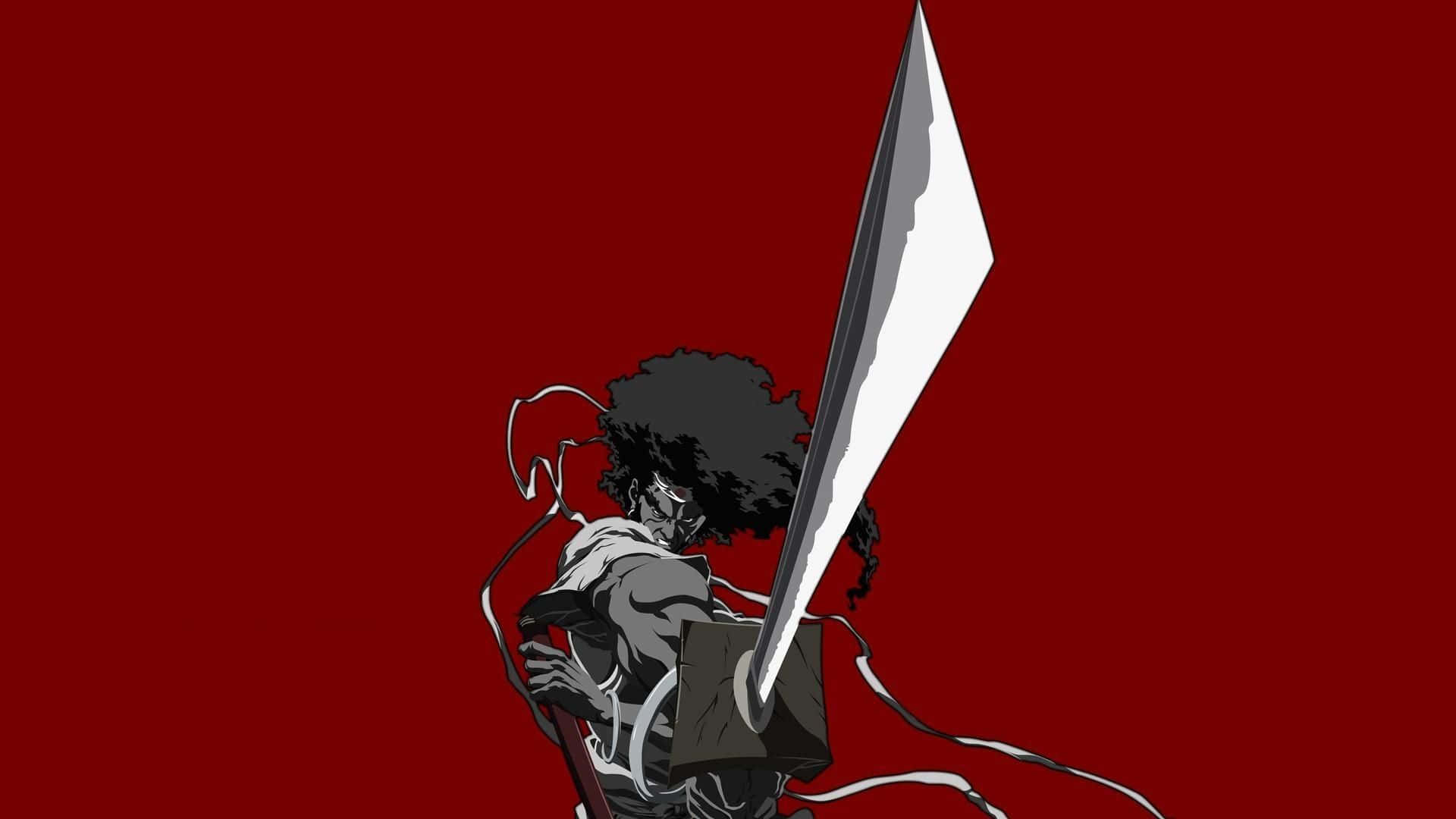 Afro Samurai, anime warrior, afro, Full HD Desktop Wallpaper
